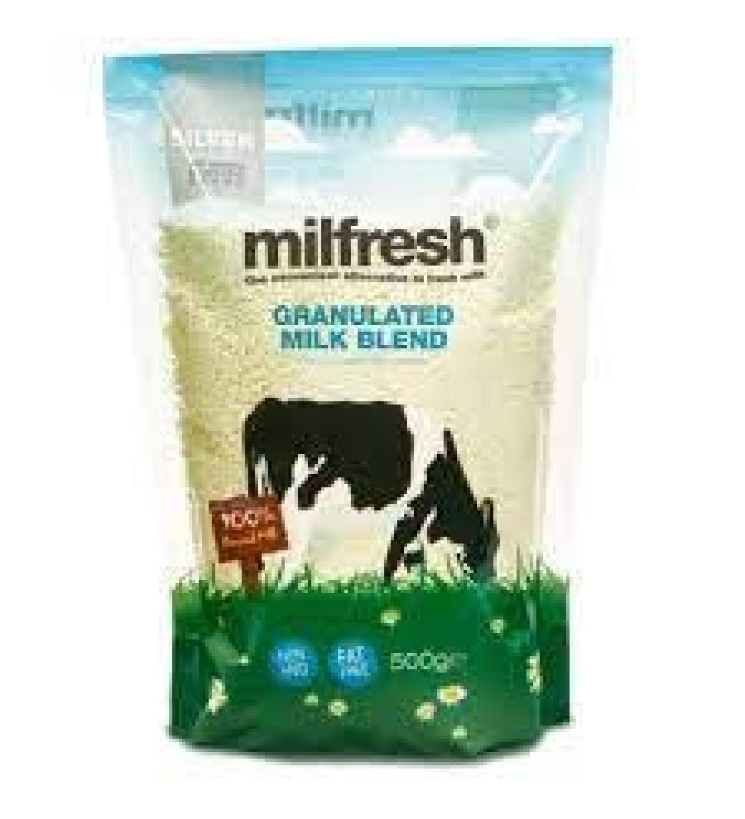 Granulated Milk 500g | Alternative to Fresh Milk | Easy To Use | Creamy Natural Flavour (10 Bags Silver) Silver 500 g (Pack of 1)