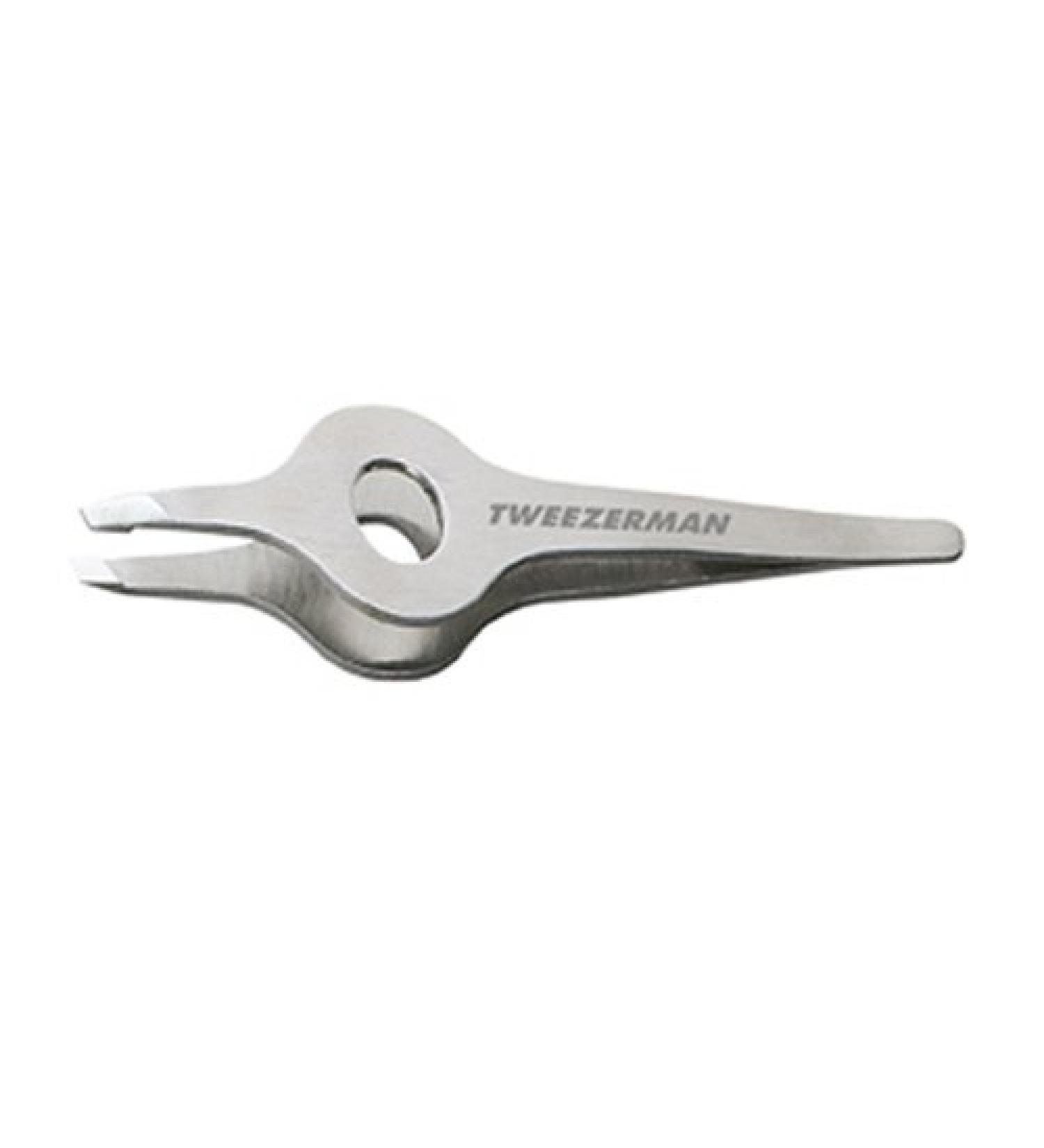 Tweezerman Wide-Grip Slant Tweezer  Silver