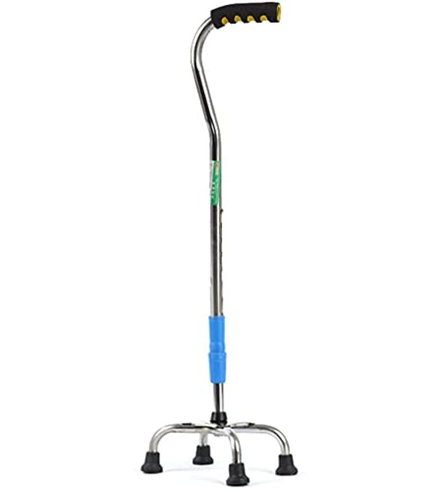 Canes Stainless Steel Walking Aids Four Foot Crutches Elderly Walking Stick Telescopic Folding Elderly Walker Aluminum Alloy Non Slip Four Corners Walking Stick - Buy Online on GoSupps.com