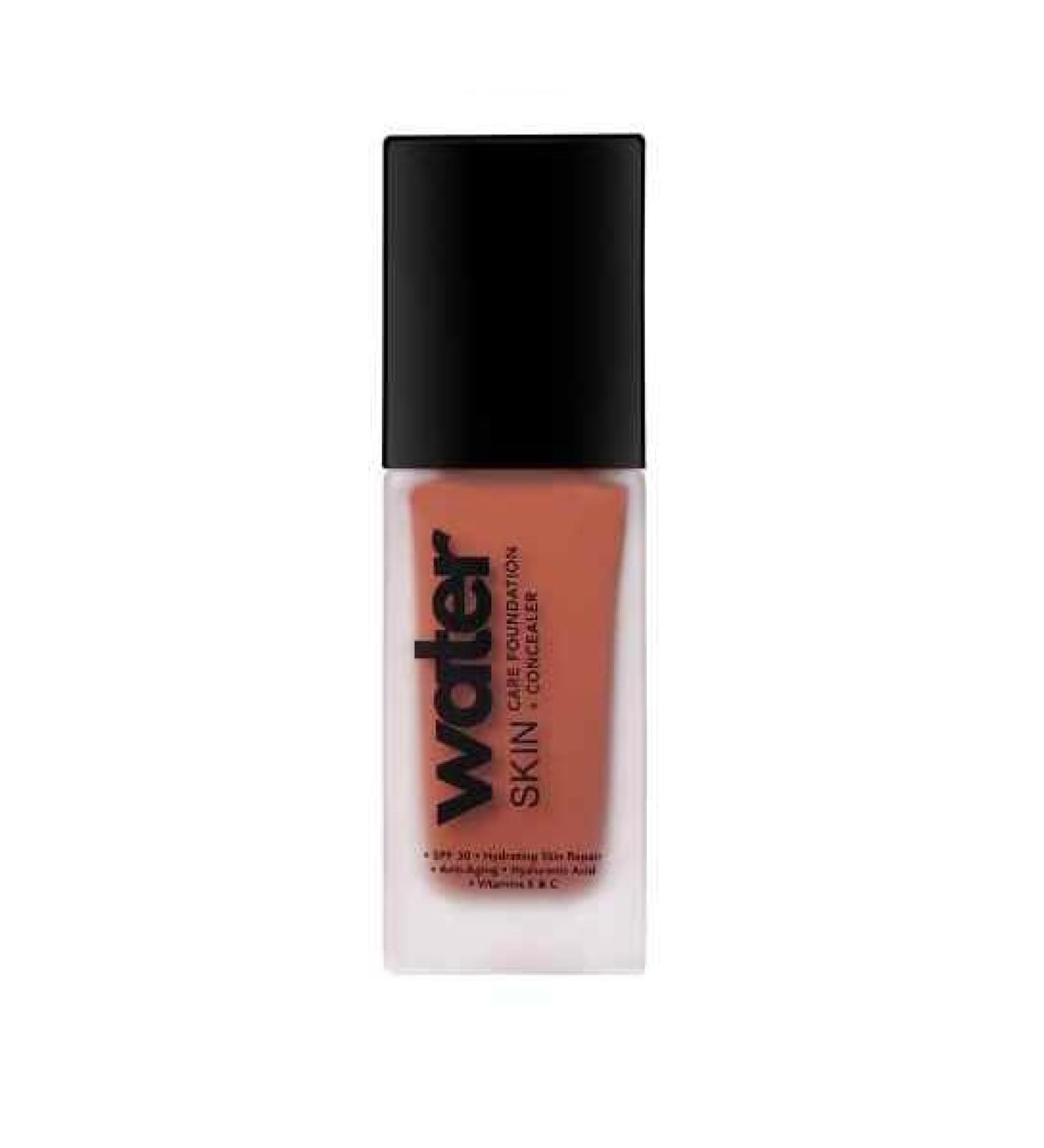  water SKIN 3 in 1 Foundation Concealer & Skin Care - 1 x 30ml - Organic Natural Vegan - With Organic Brush (Cocoa 30ml) - Buy Online on GoSupps.com