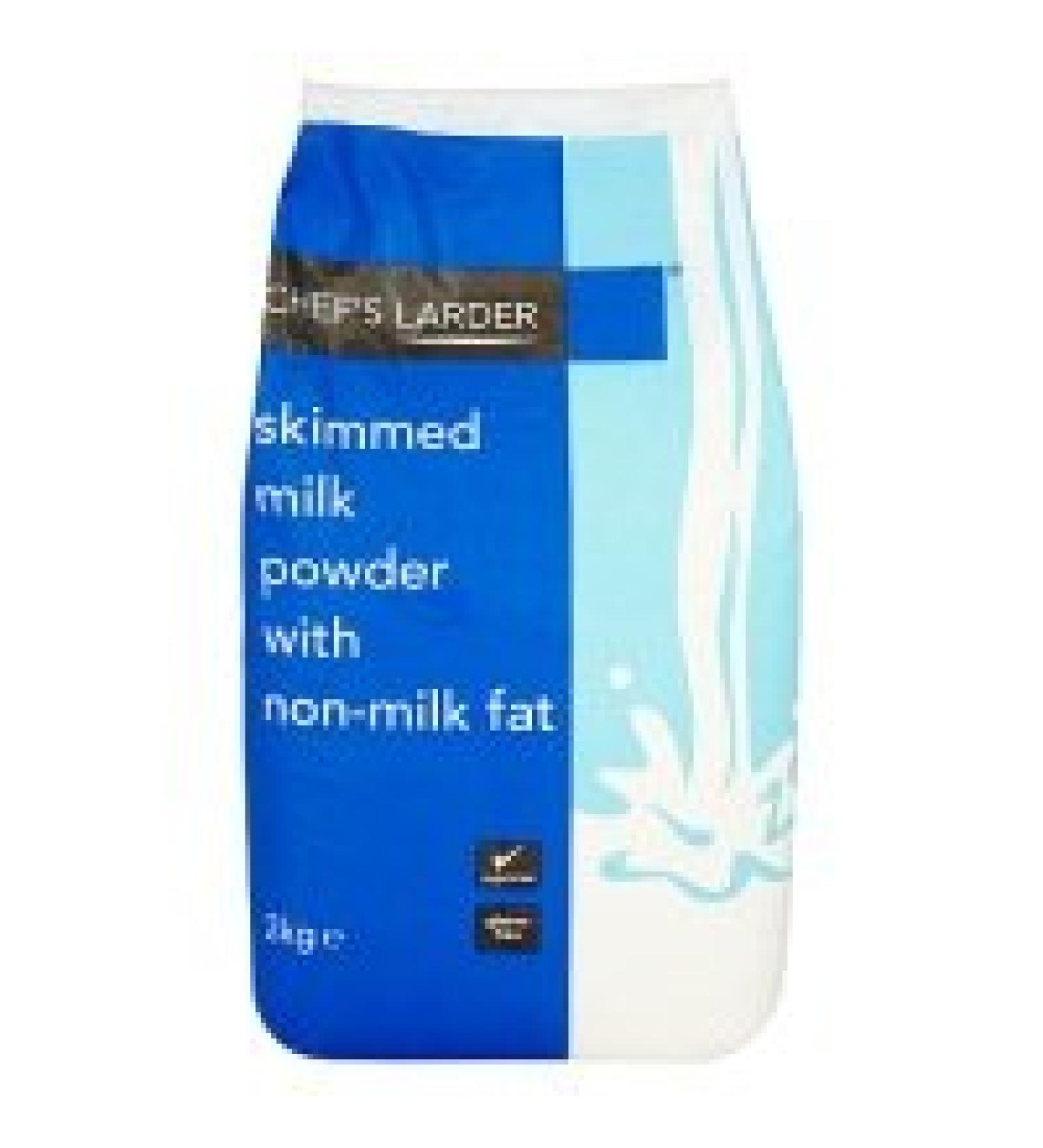 Chef's Larder Skimmed Milk Powder With Non Fat Milk 2kg (Suitable For Vegetarians) - Buy Online on GoSupps.com