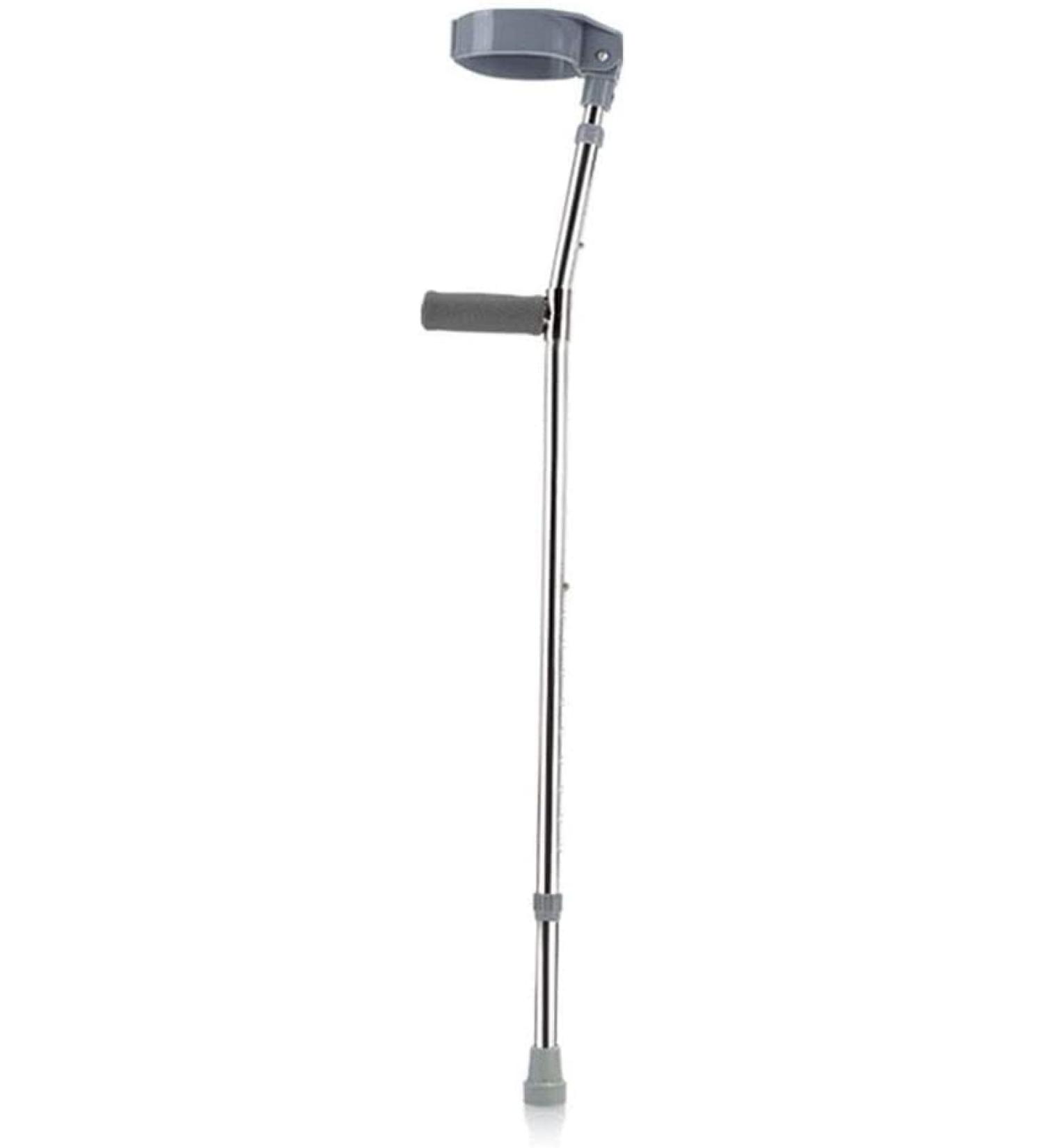 Forearm Crutches Adjustable Healthcare Forearm Crutches Adjustable Single Walking Stick with Non Slip Tip & Durable Thicken 1. 2mm Metal Frame Adults Crutch Gray Lightweight Arm Crutch Journey - Buy Online on GoSupps.com