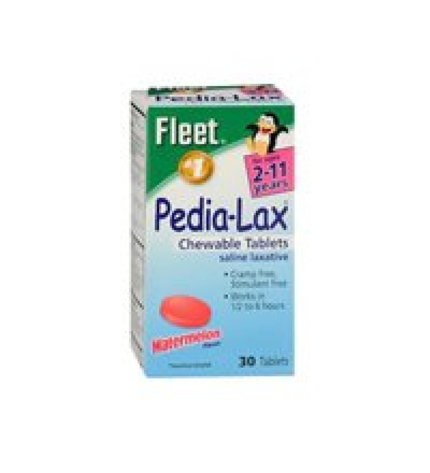Fleet Fleet Pedia Lax Saline Laxative Chewable Tablets Watermelon watermelon 30 tabs (Pack of 2)