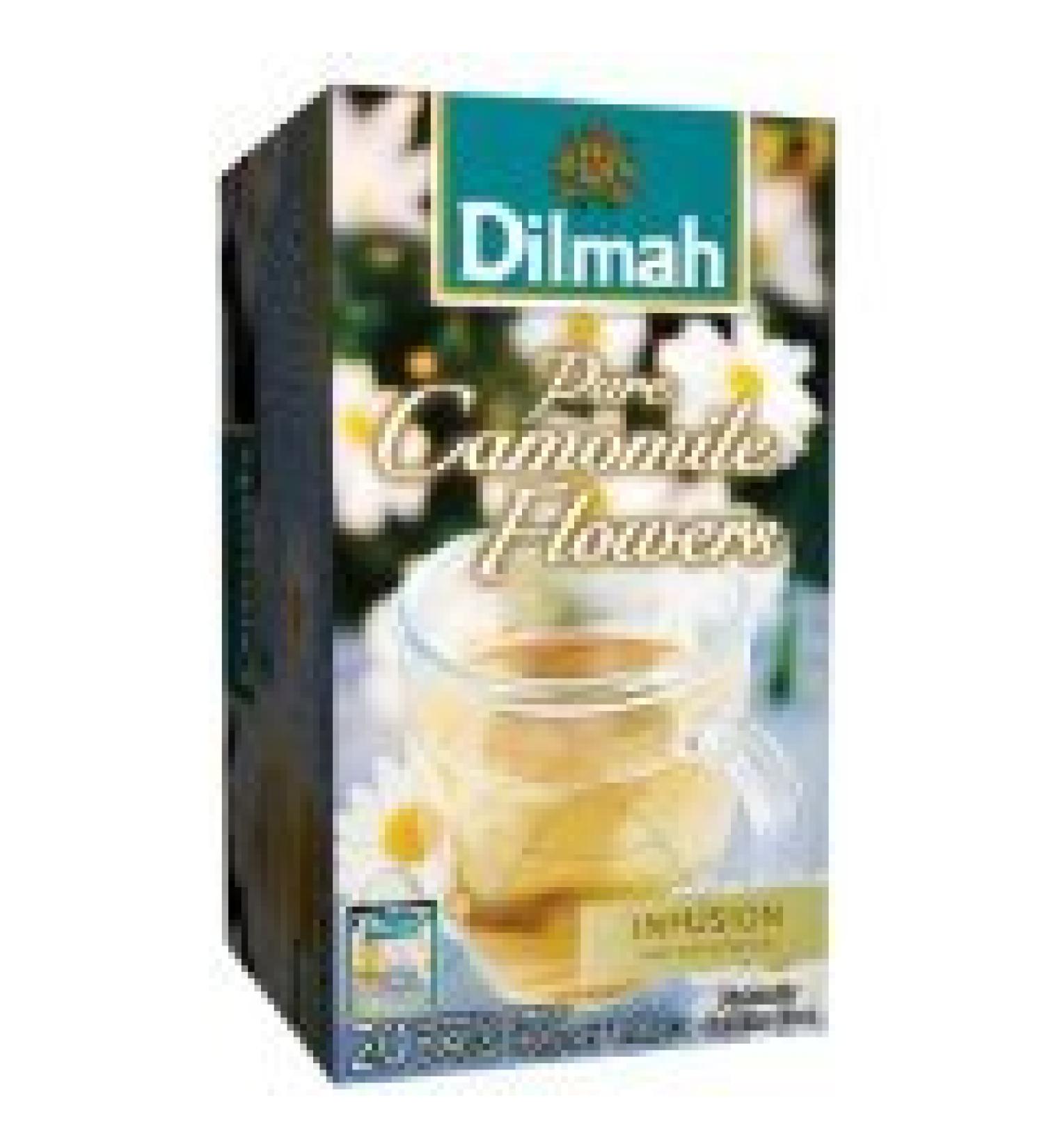 Dilmah Herbal Infusions Pure Chamomile Flowers Caffeine-free 20 Count Individually Foil Enveloped Tea Bags...