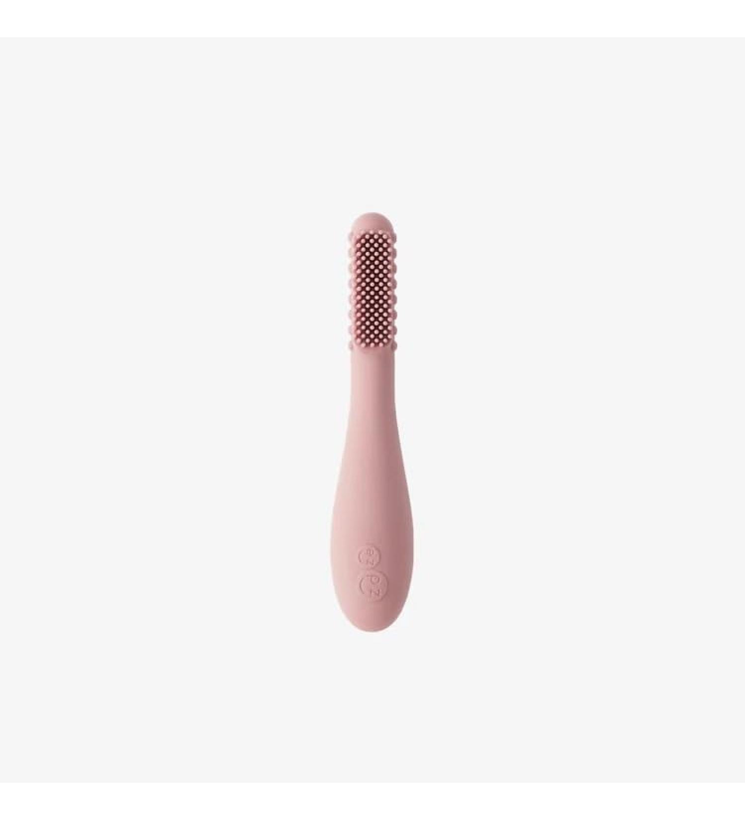 Shop ezpz Baby-Led Toothbrush in Blush - Perfect for Tiny Hands | International Shipping Available - Buy Online on GoSupps.com