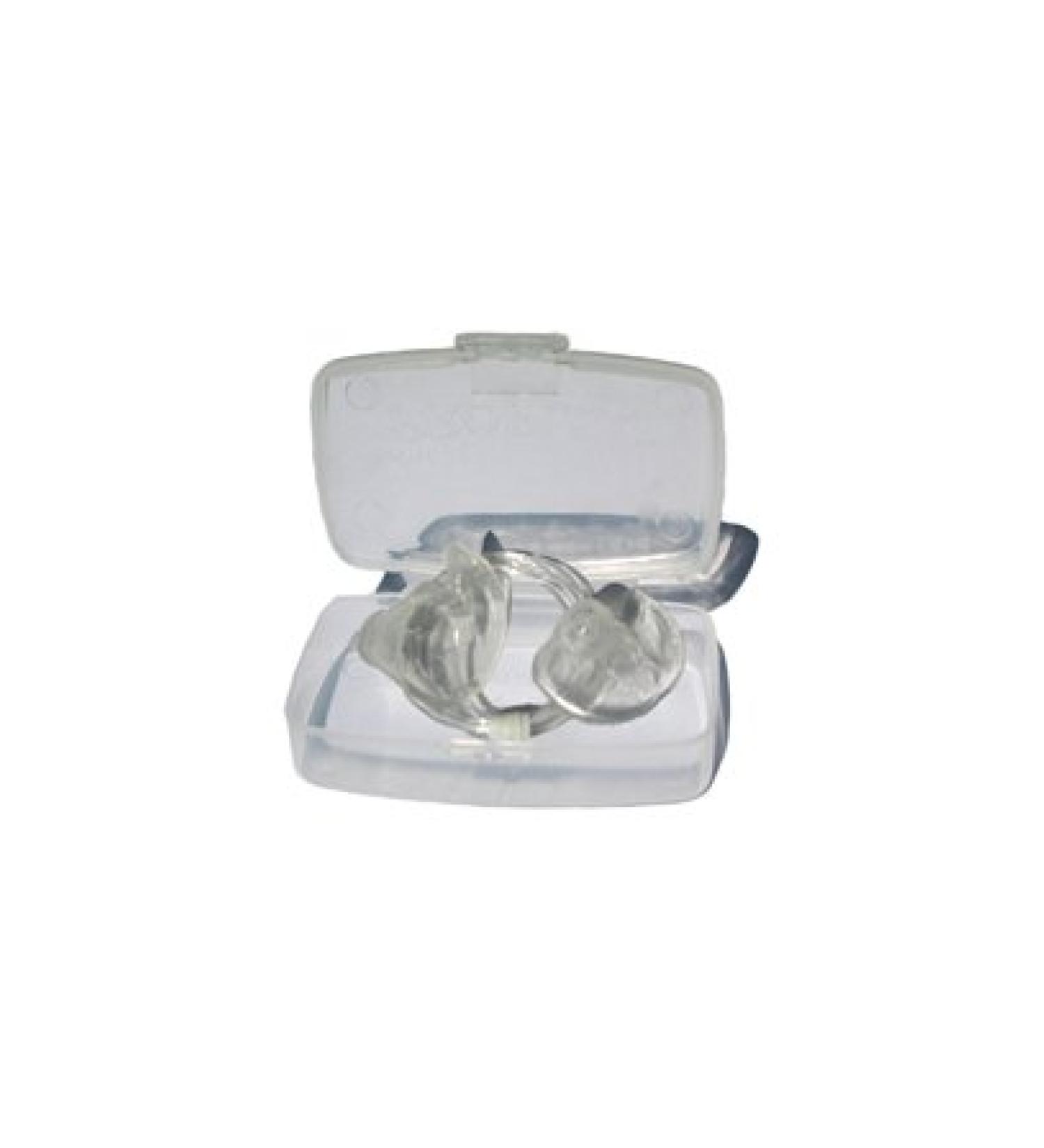 Doc's ProPlugs - Preformed Protective Vented Earplugs (Pair) Clear with Leash-Medium-Small