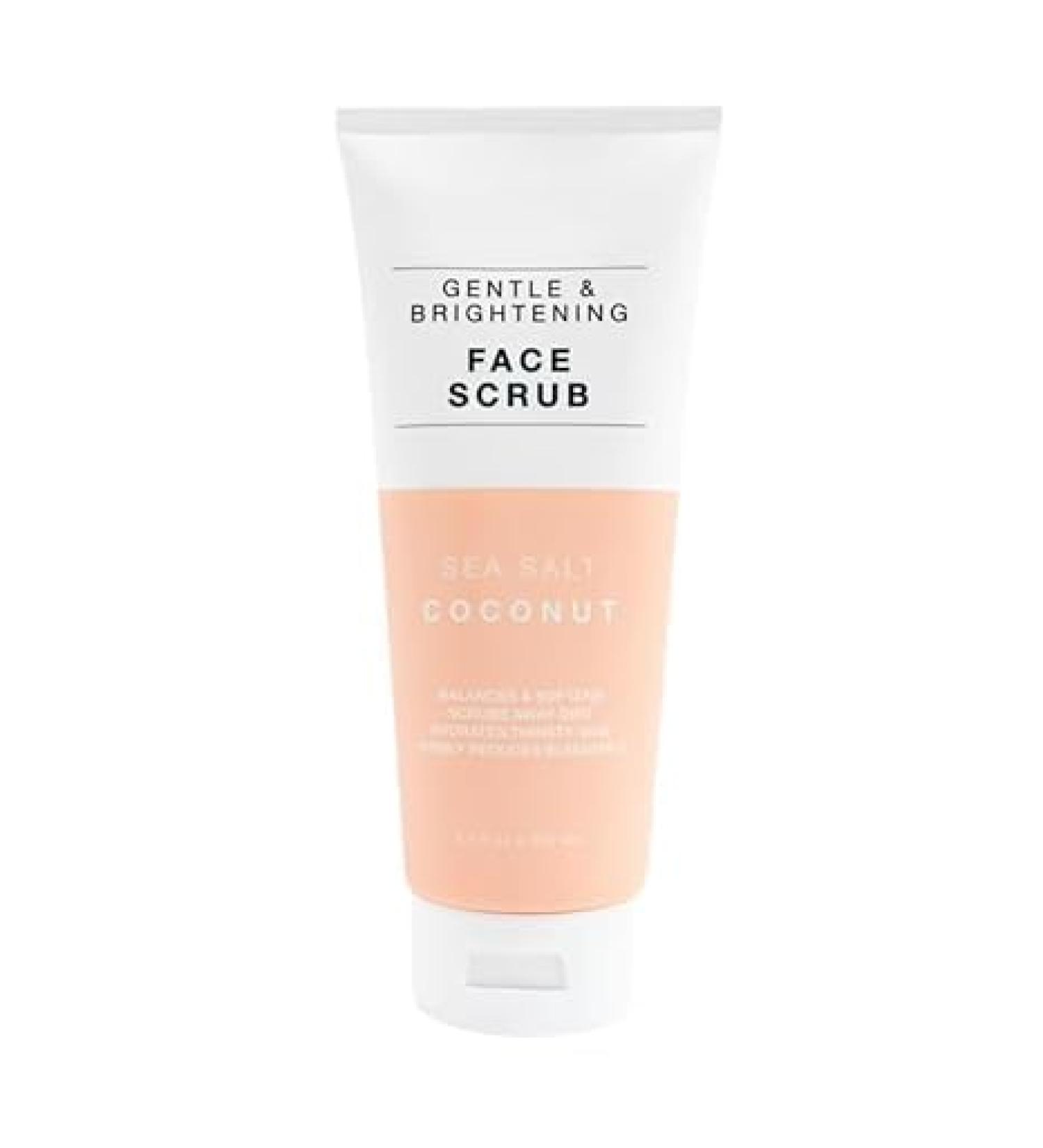 Gentle & Brightening Face Scrub Sea Salt Coconut Balances & Refines All Skin Types 5.1 fl oz