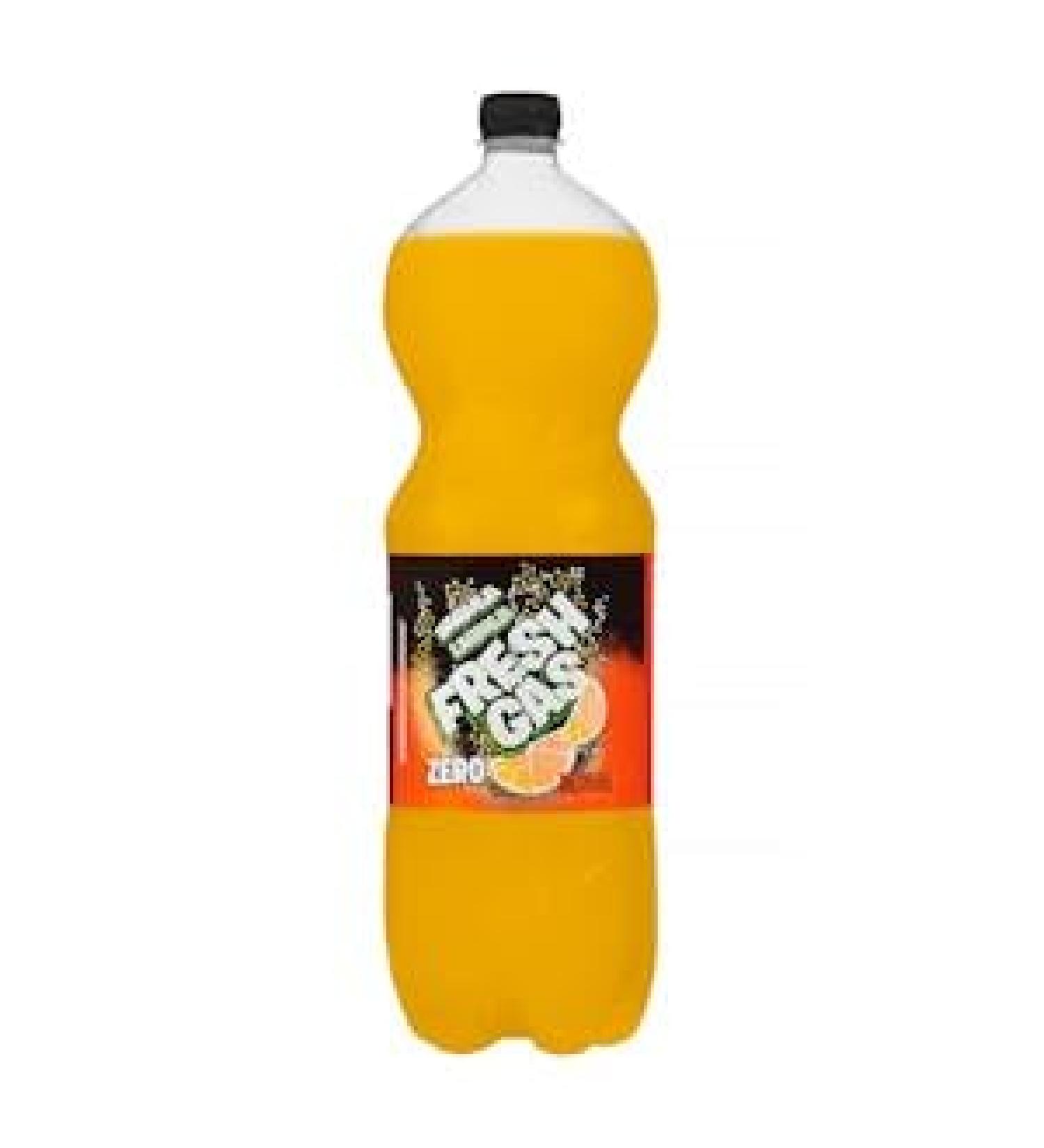 Rafra chissement orange Hacendado Zero Fresh Gaz Bouteille 2 L Lot de 2