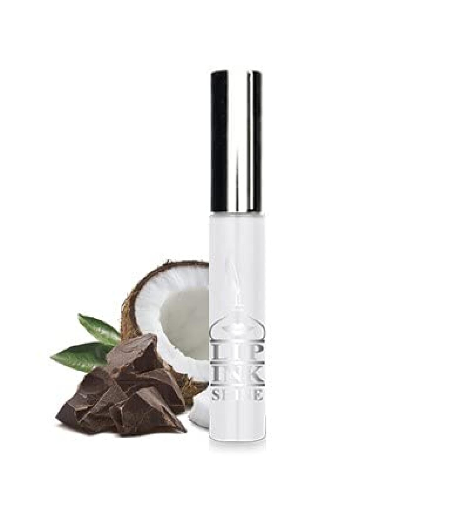 Lip Ink Vegan Flavored Lip Shine Moisturizers - Chocolate Coconut | 100% Natural Organic Vegan & Kosher Makeup | Handcrafted in America - International Shipping Available - Buy Online on GoSupps.com