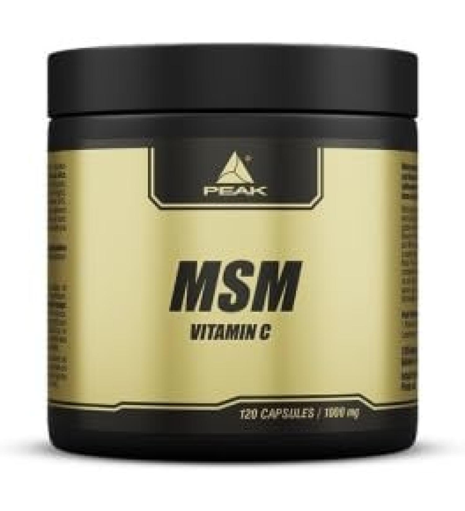 MSM - 120 capsules i joint support i methyl sulfonyl methane i key substrate of collagen formation i with vitamin C i gluten -free