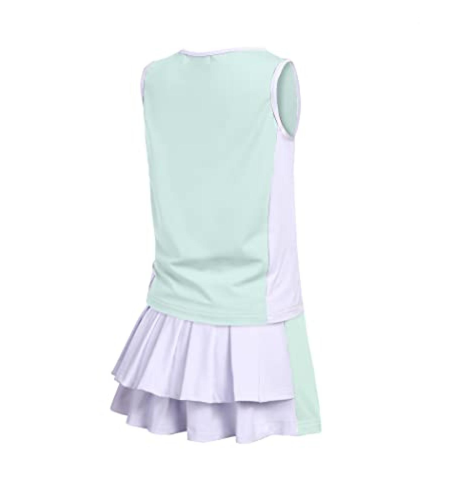 Zaclotre Girls Sleeveless Tank Top and Skorts Set - Aqua Blue, 7-8 Years - Buy Online on GoSupps.com