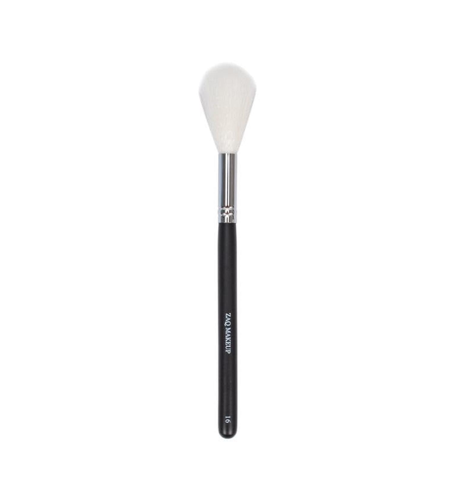 ZAQ Round Highlighter Fan Brush Setting Makeup Brush Blending Helps Lock in Foundation and Concealer Black
