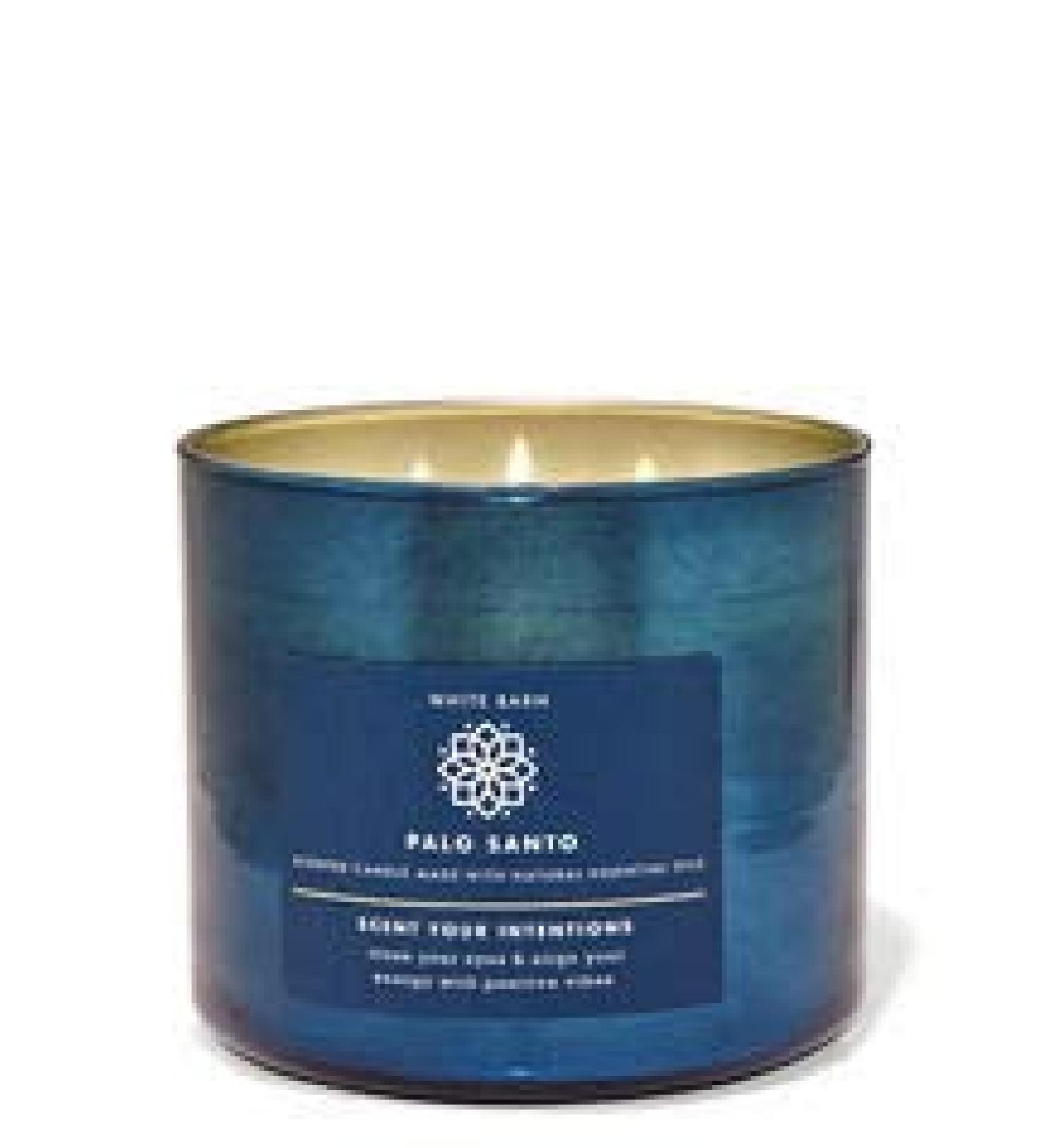 Palo Santo 3 Wick Candle 14.5 oz / 411 g (Made with Natural Essential Oils)