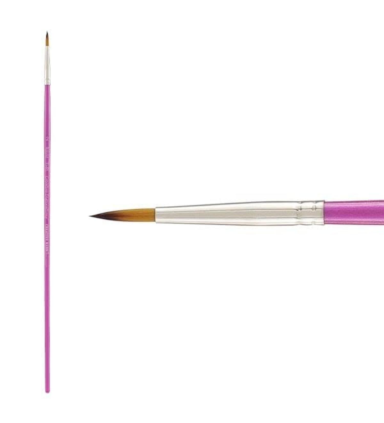 Creative Inspirations Dura-Handle Artist Paint Brush Round Size 2 - Long Solid Resin Handle - Chip & Crack Resistant - Buy Online on GoSupps.com