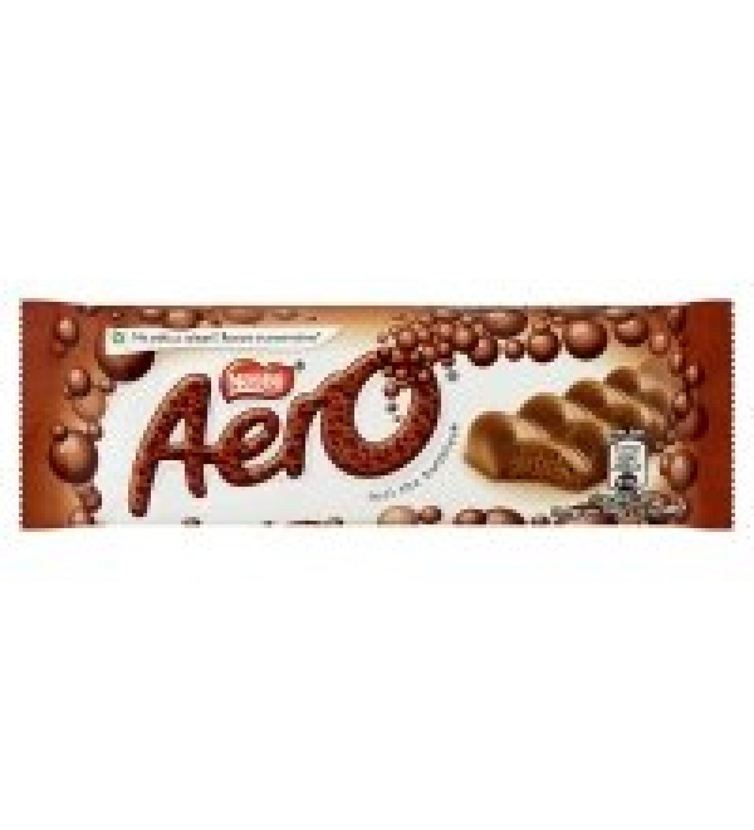 British - Nestle Aero Bubbly Bar Milk Chocolate 36 x 40g