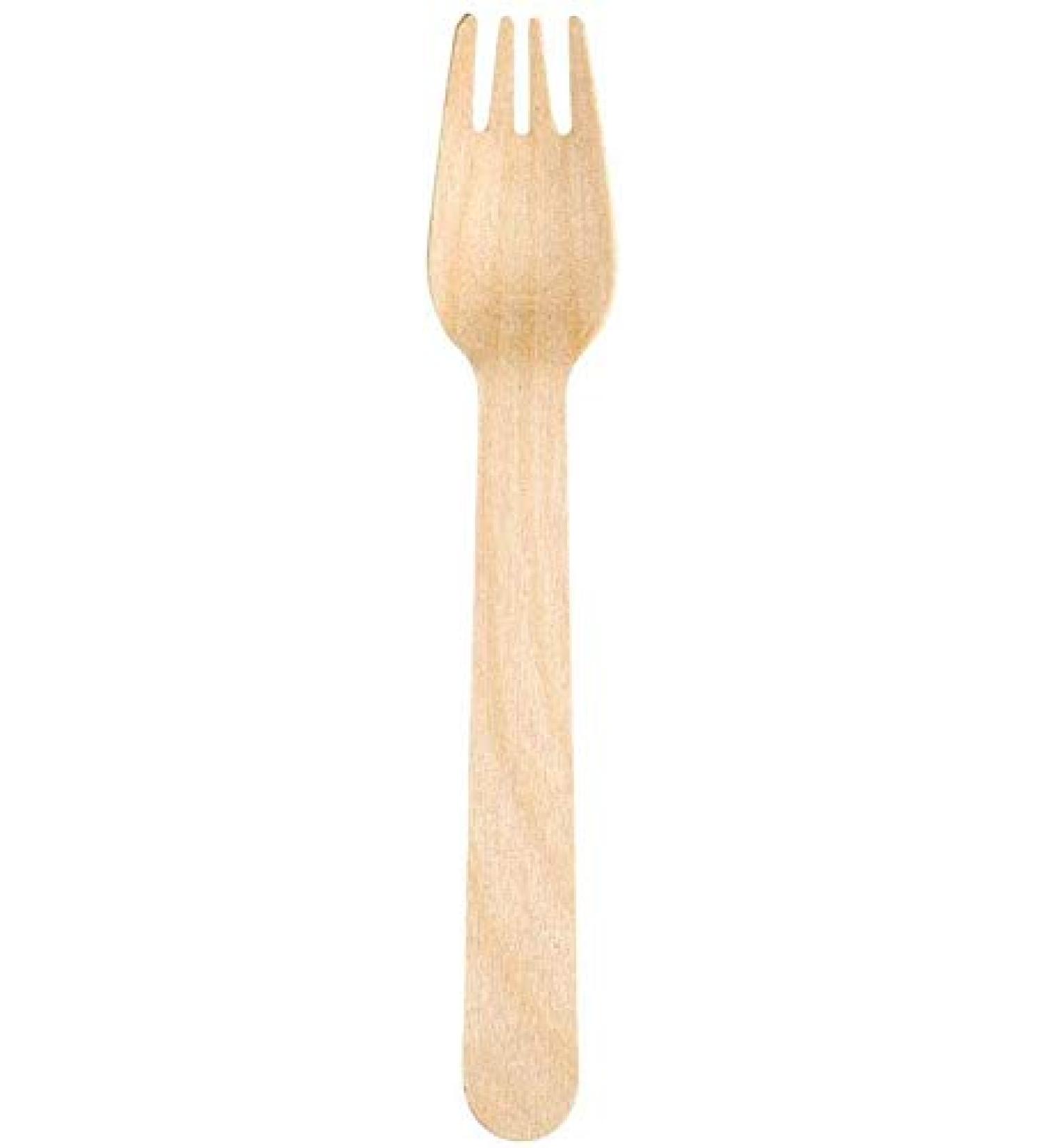 SANCTIFIED Compo stable Wooden Forks Biodegradable l Durable and Heat Resistant Cutlery l Pack of 100 - Buy Online on GoSupps.com