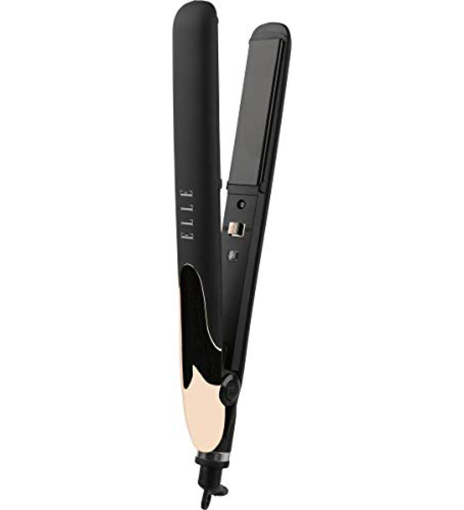 Elle 1 Ceramic Flat Iron - Achieve Silky Smooth Hair | Salon Quality Fast 30s Heat Up | Black - Buy Online on GoSupps.com