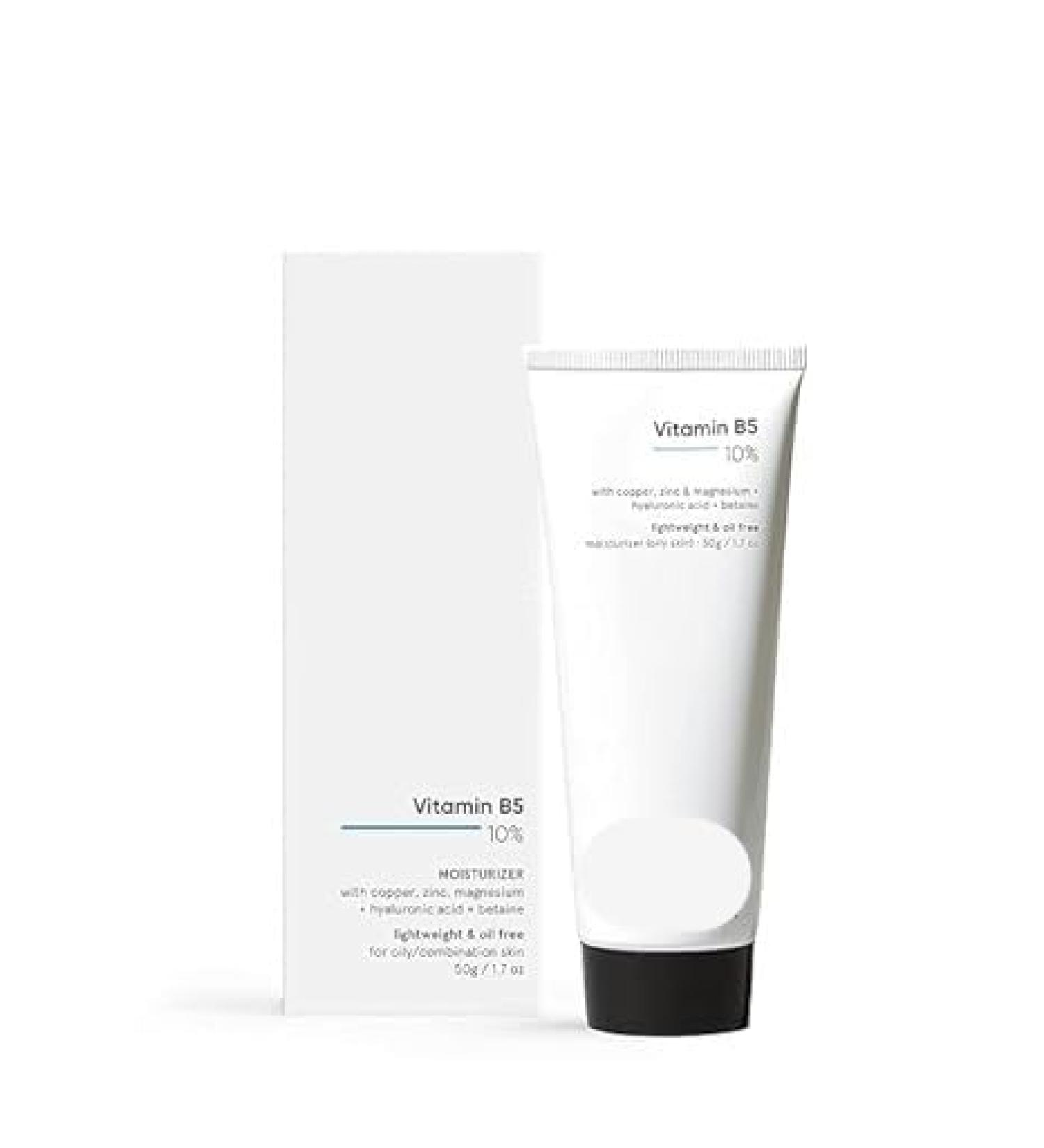 PUB 10% Vitamin B5 Gel Face Moisturizer For Oily & Acne Prone Skin | Oil-free | Fast Absorbing Lightweight Winter Cream For Women & Men | Non sticky | Fragrance Free | 50 g