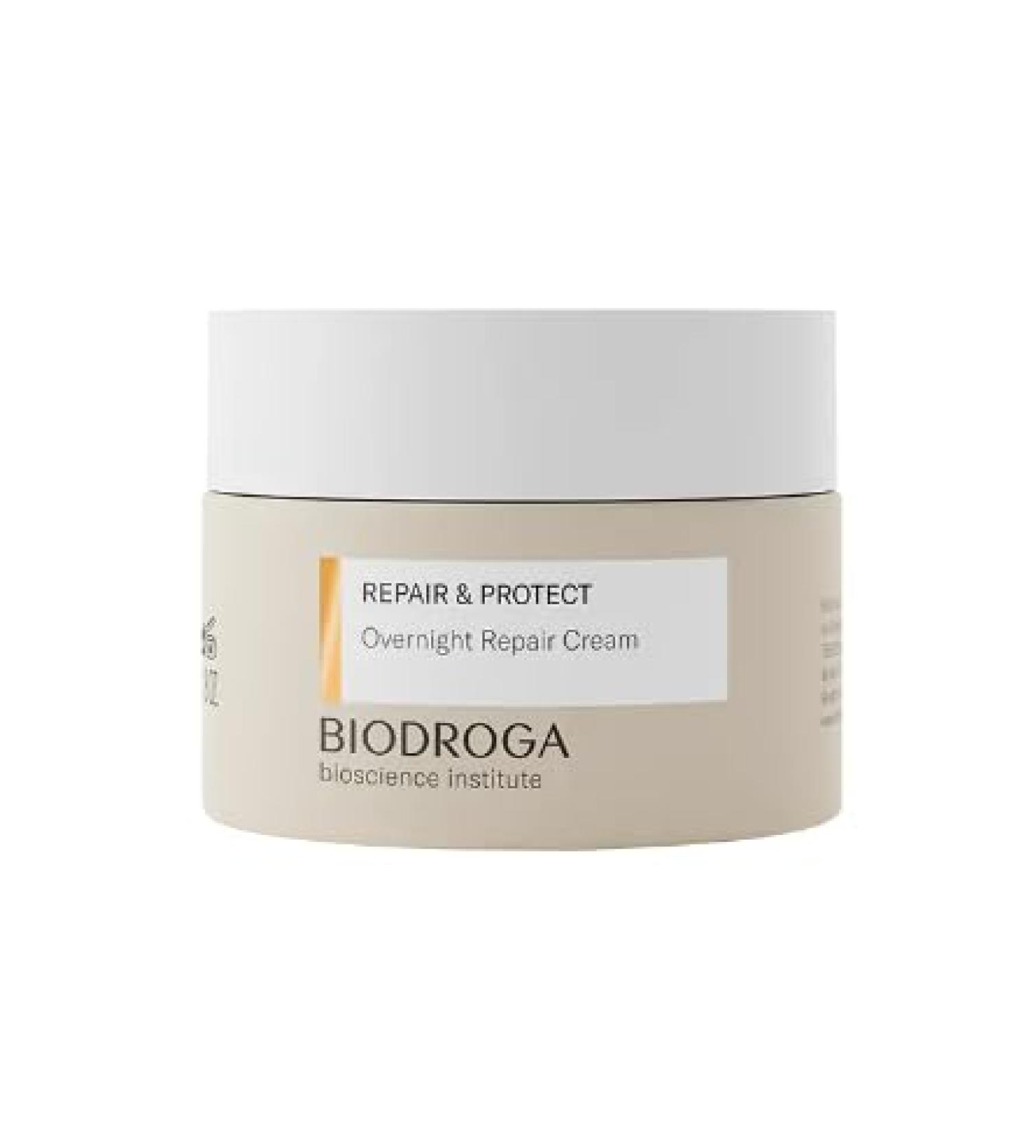 Biodroga Bioscience Institute Repair & Protect Overnight Repair Cream Night Cream 50 ml - Anti-Age Moisturiser for Firm Skin Line Reduction & Energy Boost with Black Forest Complex