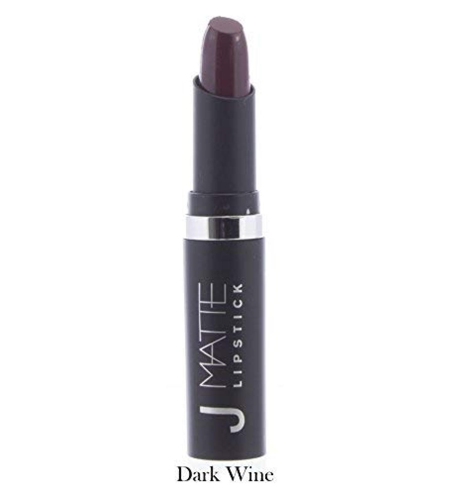 J MATTE Lipstick Ultra Matte Super Rich Smooth Hydrating Treatment Long Lasting Waterproof 36 Colors to choose from (Dark Wine)