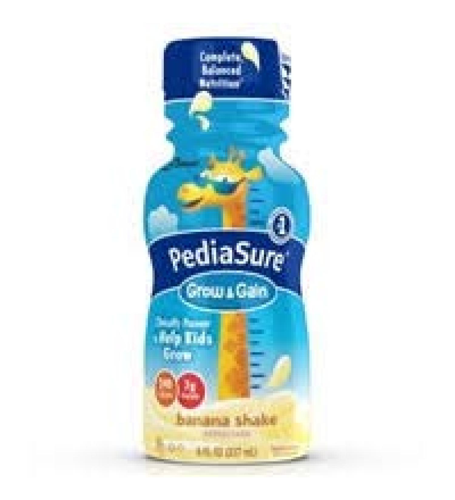 PediaSure Grow & Gain Nutrition Shake for Kids, Banana 6 bottles (Pack of 2)