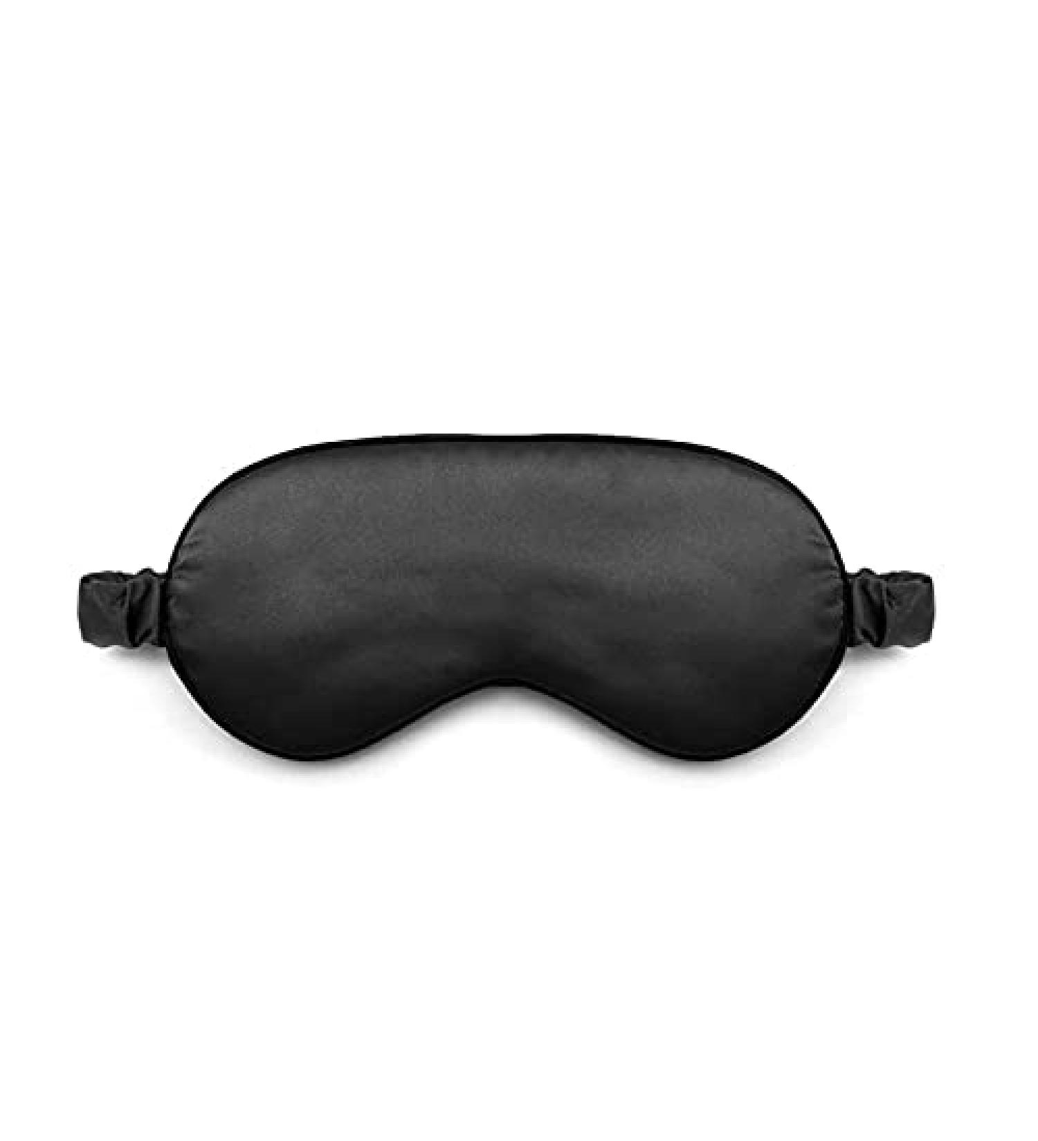 Women Imitated Silk Sleeping Mask - Travel Eye Patch (Black) | Luxurious Comfort for Restful Sleep - Buy Online on GoSupps.com