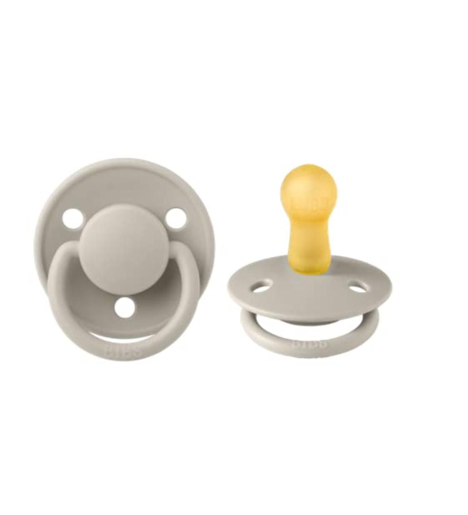 BIBS De Lux Collection Sand Color Pacifiers | BPA-Free | Made in Denmark | Set of 2 | Size 6-18 Months - Buy Online on GoSupps.com