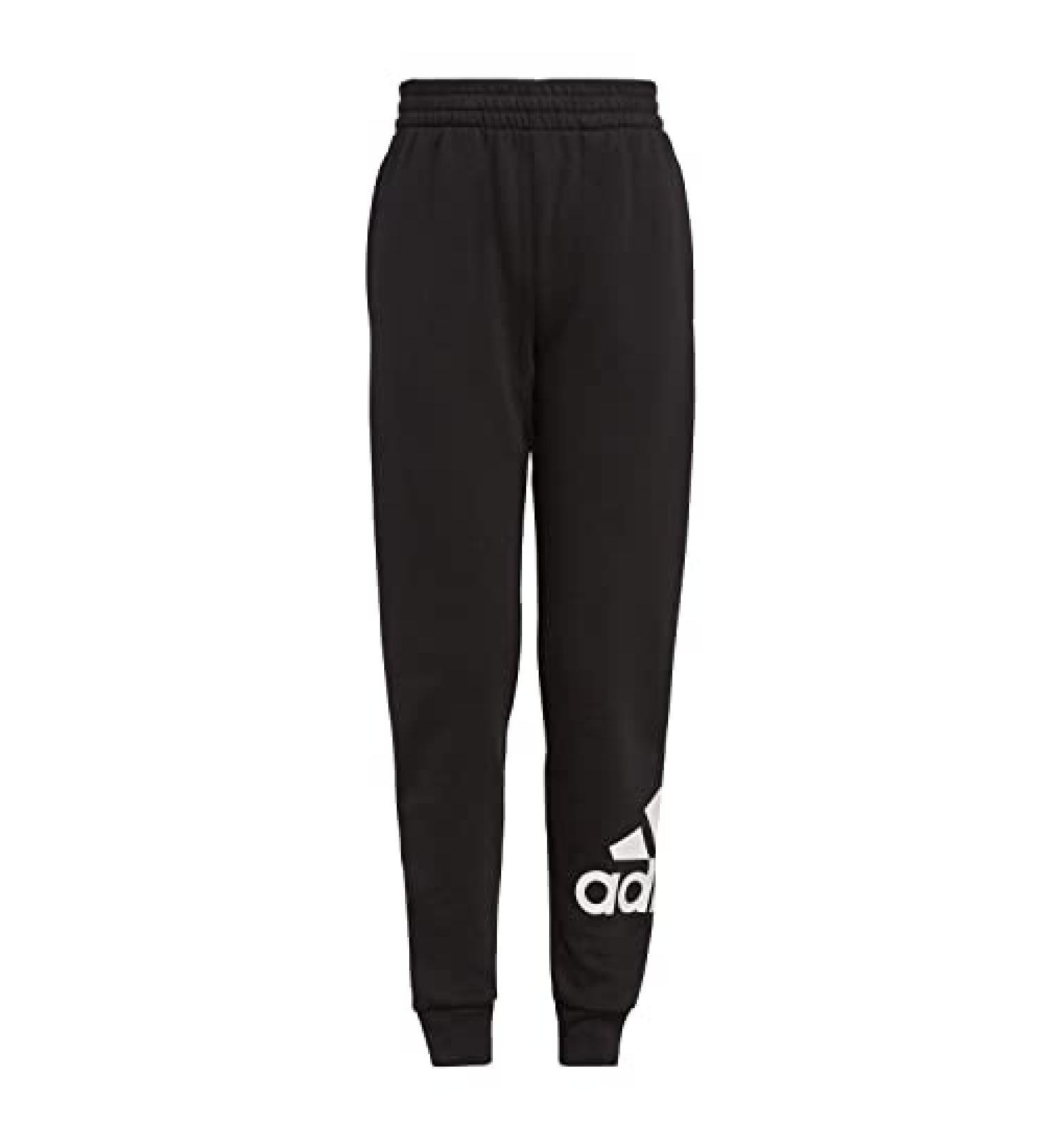adidas Boys' Essential Fleece Joggers - Black | Elastic Waistband | Size 5 - Buy Online on GoSupps.com