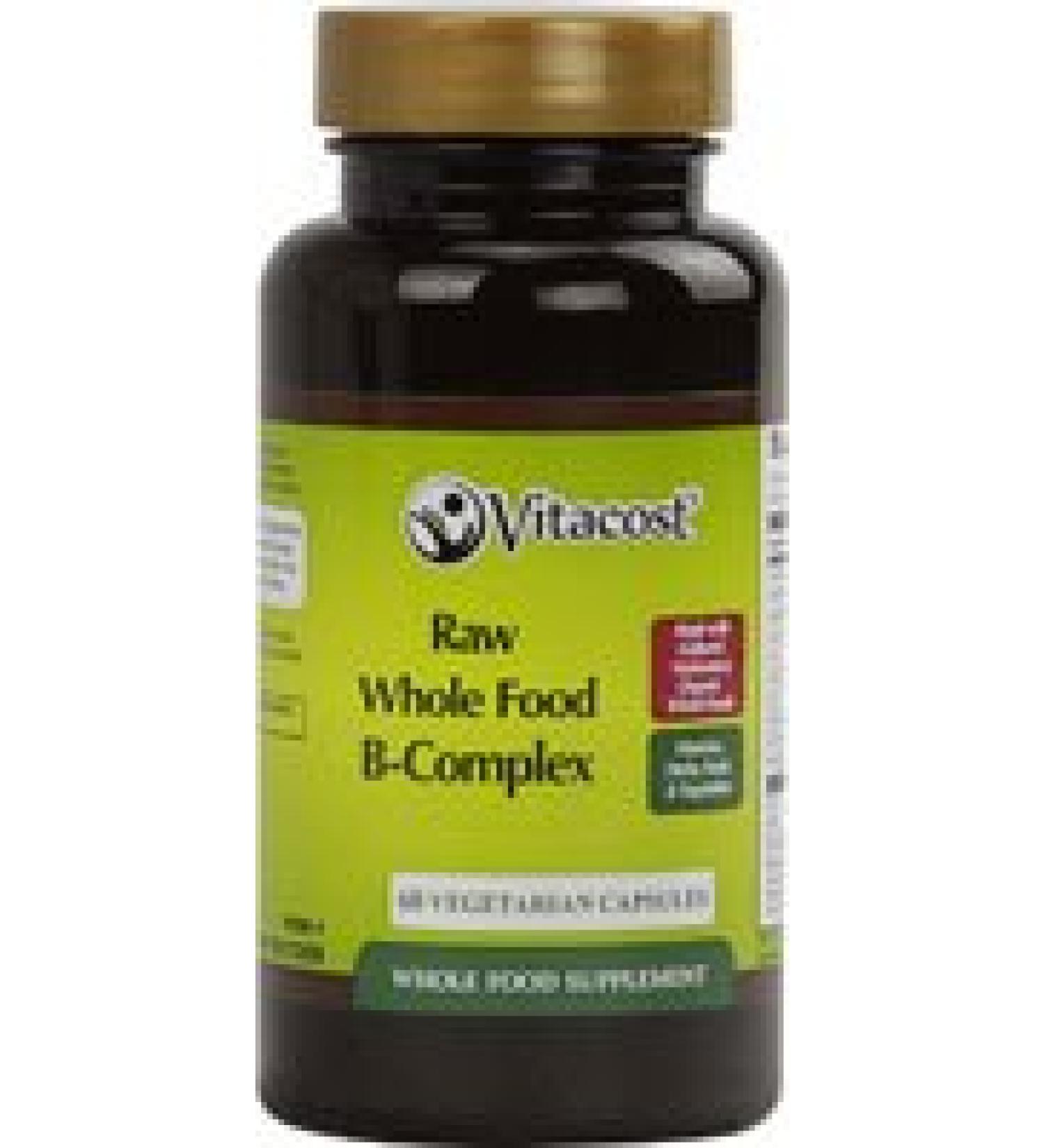 Vitacost Raw Whole Food B-Complex - 60 Vegetarian Capsules