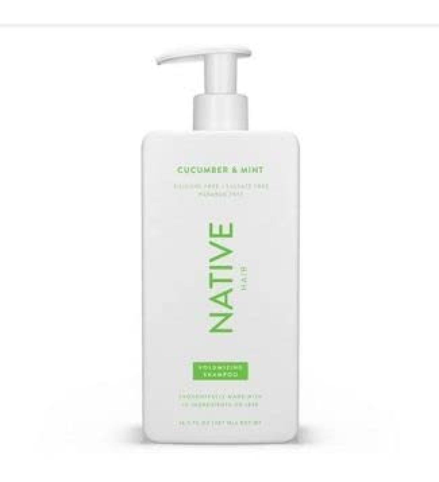 Vegan Cucumber & Mint Natural Volume Shampoo - Sulfate, Paraben, Silicone Free - 16.5 fl oz - Buy Online on GoSupps.com