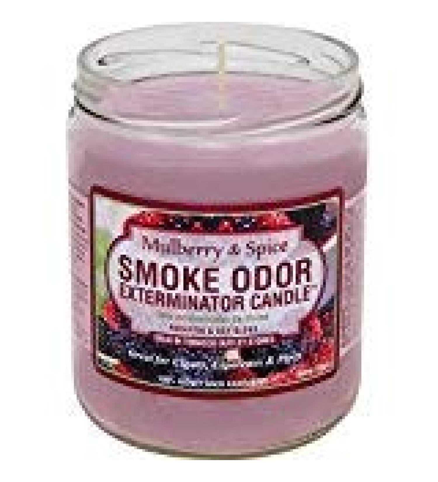 Smoke Odor Exterminator 13 oz Jar Candles Mulberry Spice (3) Set of Three Candles.