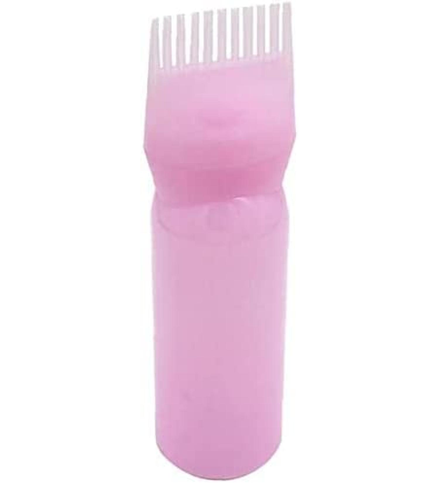 Dreamxue 120ml Root Comb Applicator Bottle - Professional Hair Dye Brush with Graduated Scale for Root Touch-ups - Pink - Buy Online on GoSupps.com