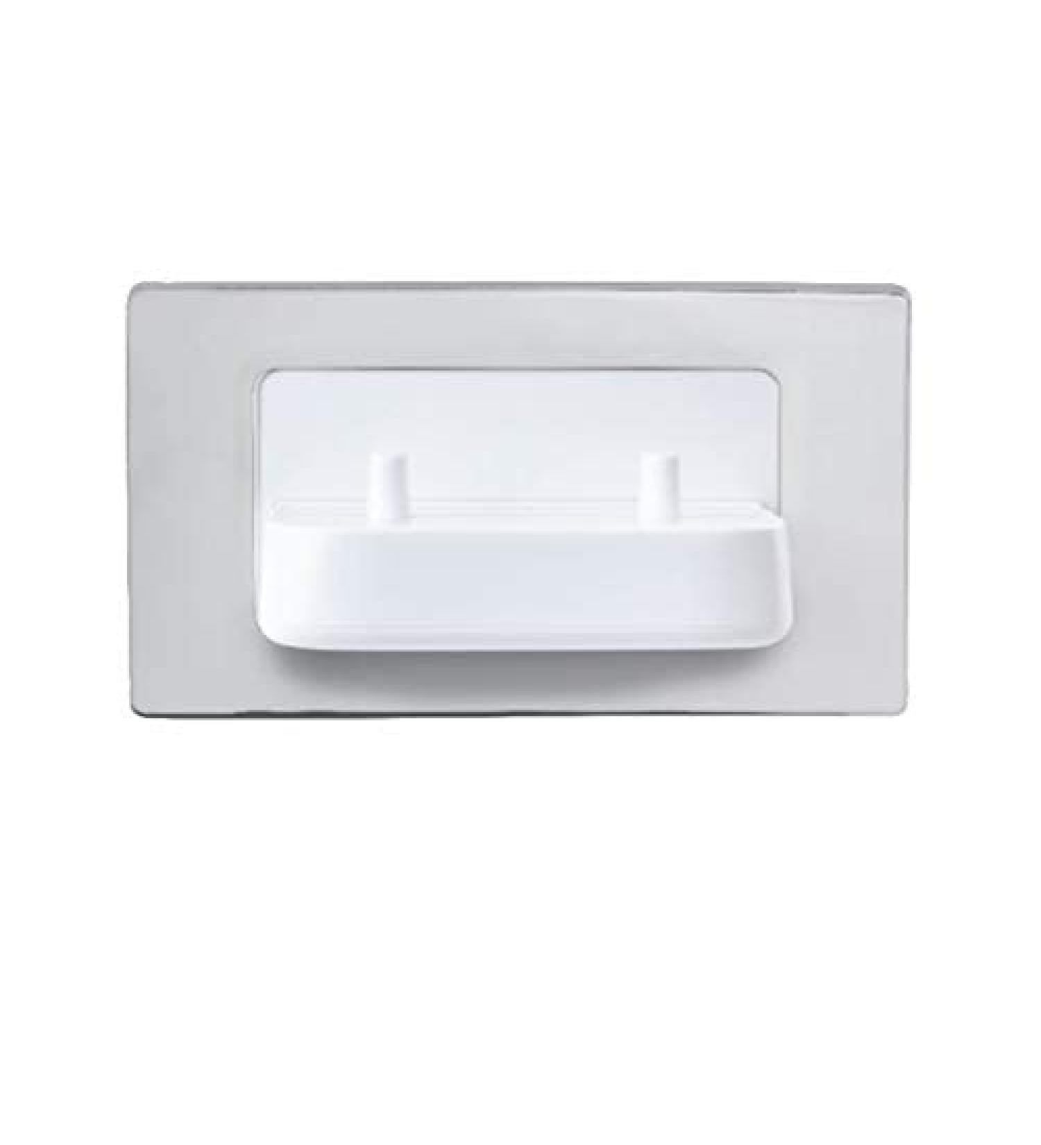 in-Wall Twin Electronic Toothbrush Charger by ProofVision Compatible with Oral B/Braun Electric Toothbrushes. Fascia Plate in a 3 Colour Choices