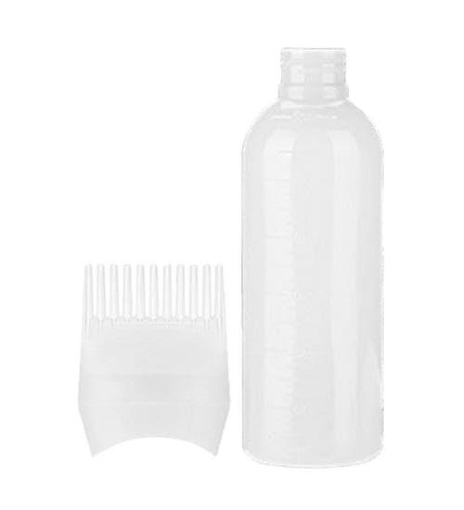Hair Dye Comb Bottle Hair Dye Color Comb Bottle Hair Coloring Comb Applicator Hair Oiling Applicator Portable Hair Dye Color Comb Bottle With Scale For Indoor Use Long Hair White