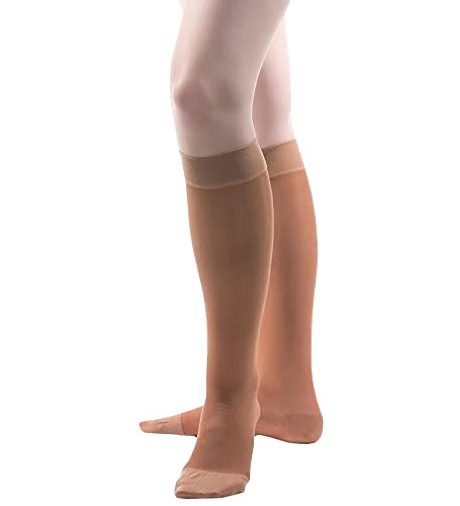 Allegro 20-30 mmHg Compression Socks | Comfortable Sheer Support Stockings - Knee High Closed Toe - Buy Online on GoSupps.com