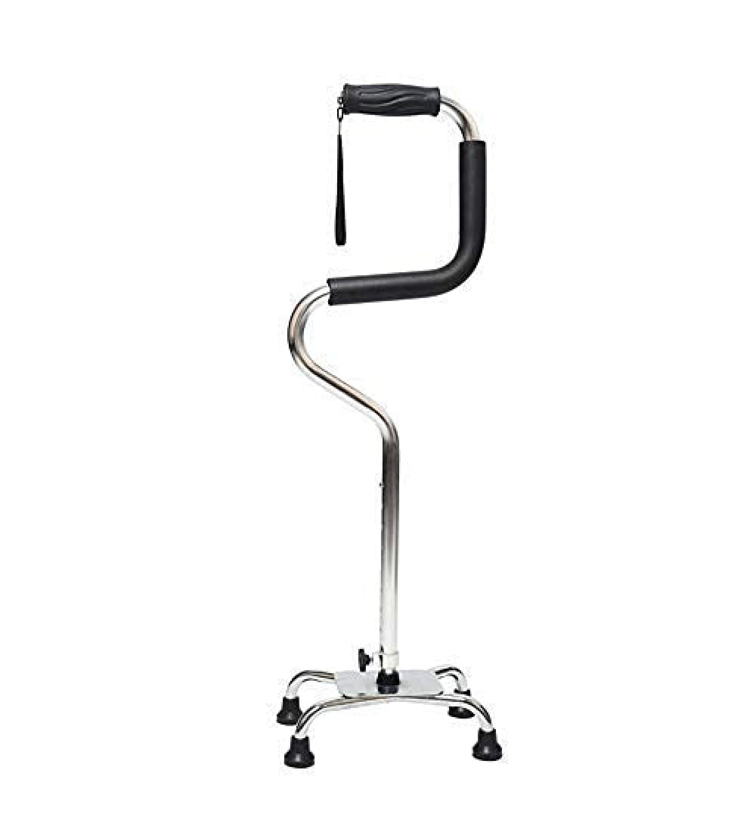 Old Blue/Silver Non-Slip Four-Foot Walker Old Multifunctional Crutches Non-Slip Walking Stick with Hospital (Color: Blue) (Color: Silver) Good Times - Buy Online on GoSupps.com
