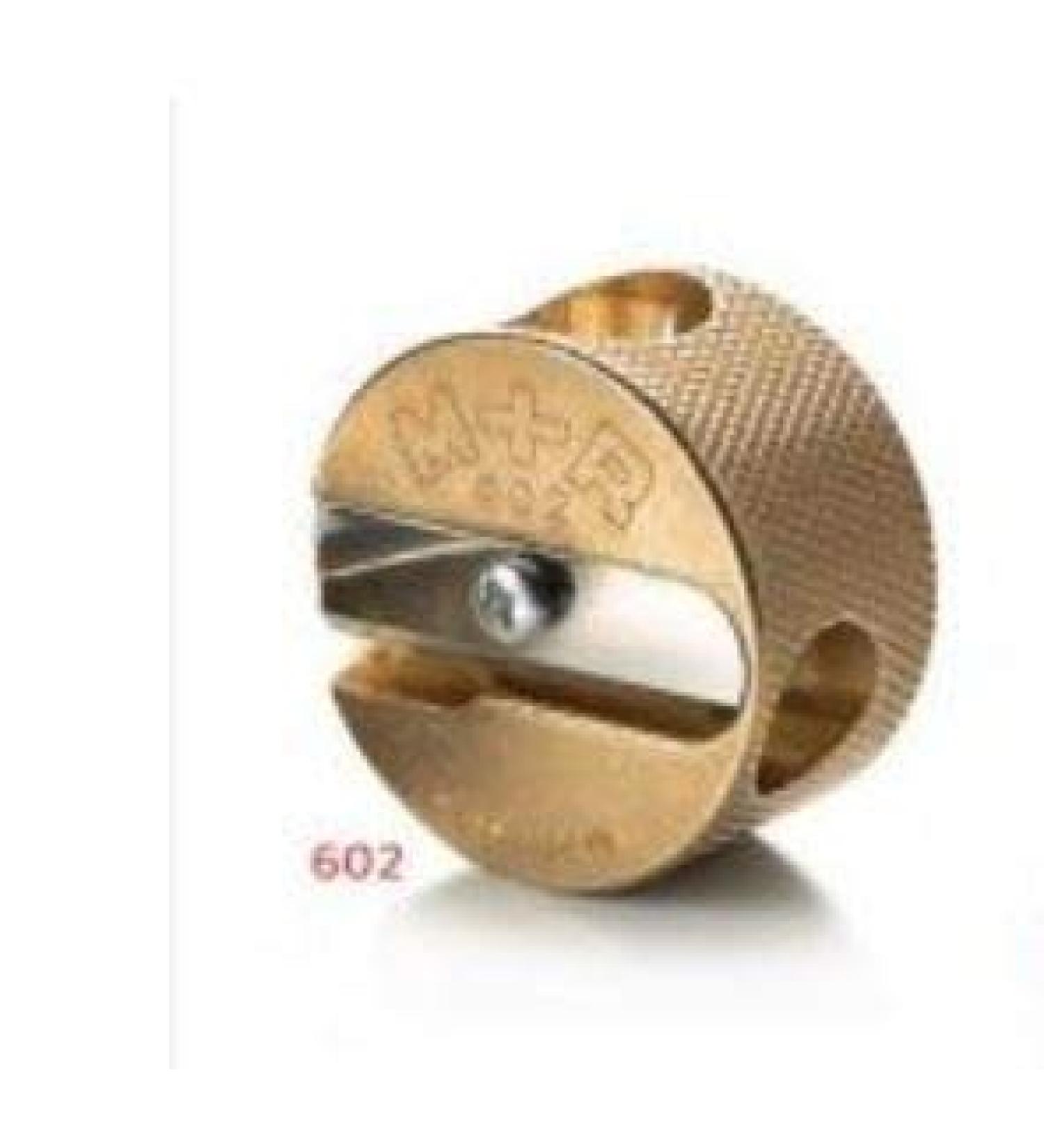 Mobius + Ruppert (M+R) Brass Artists Pencil Sharpener - choose from 4 shapes! Made in Germany - finest in the world! (602 - Double Round)