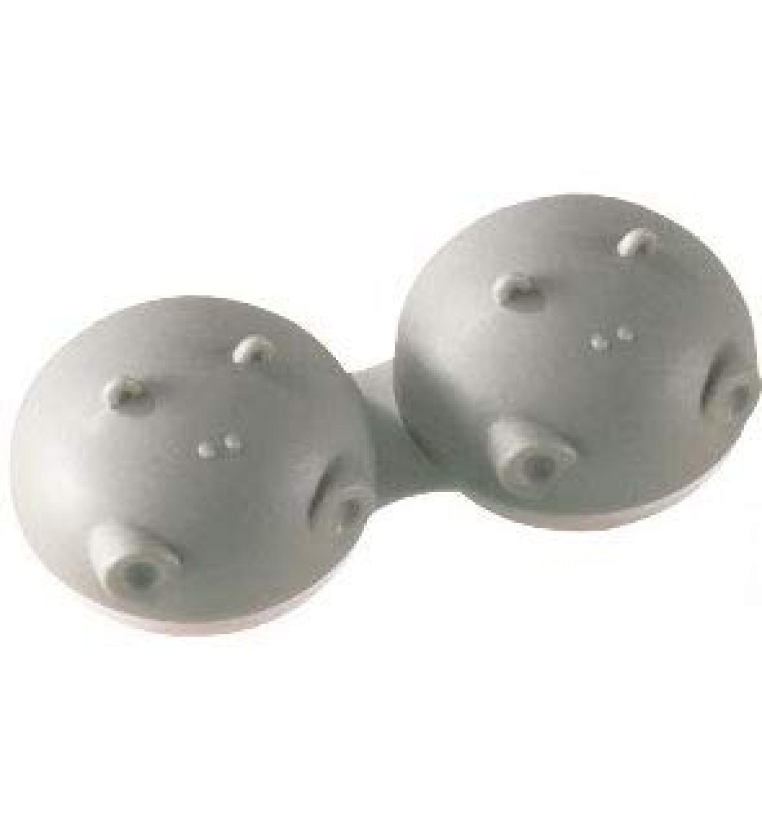 Contact lens container in animal design cute blue elephant sweet pink pig funny gray hippopotamus / q-case (gray hip)