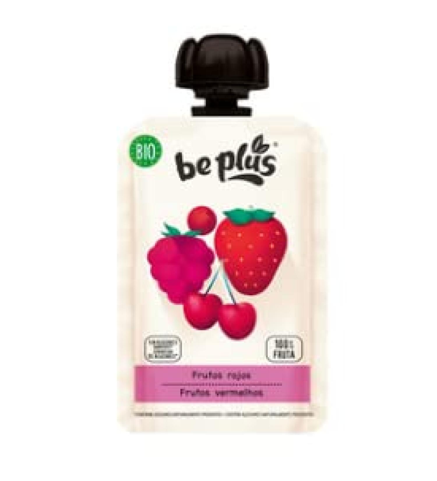 LOGAN "Eco-friendly red fruit pouch suitable from 4 months BE PLUS Organic 100g"