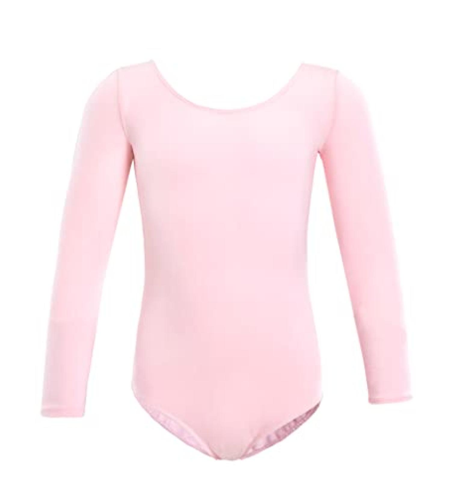Domusgo Girls Gymnastics Long Sleeve Leotard in Pink, Black, Red | Soft Breathable Bodysuit for Ballet with Tutu Skirts | Size 3-4T - Buy Online on GoSupps.com