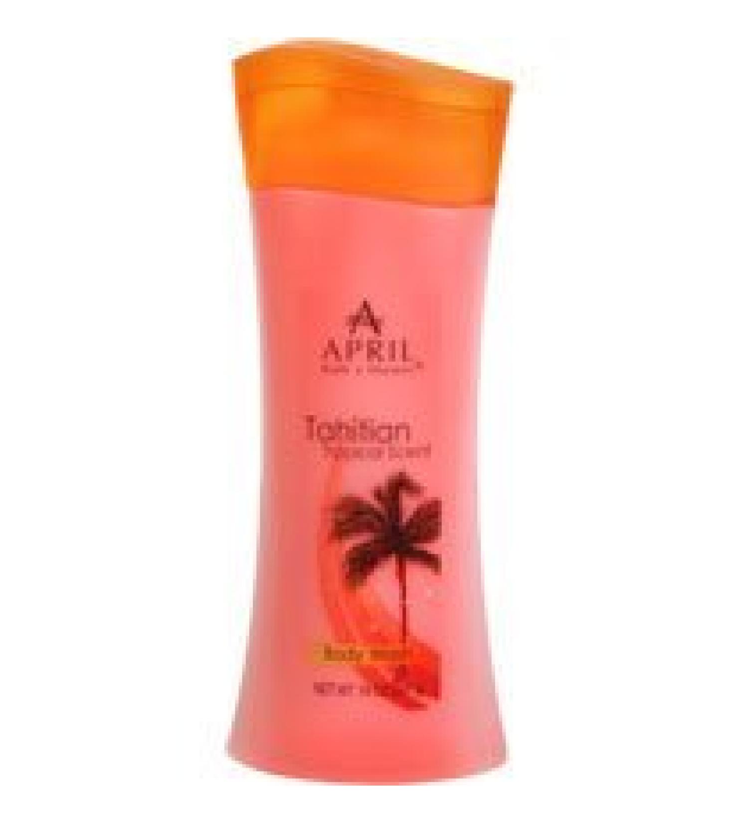 April Bath & Shower Tahitian Tropical Scent Body Wash 14 Oz