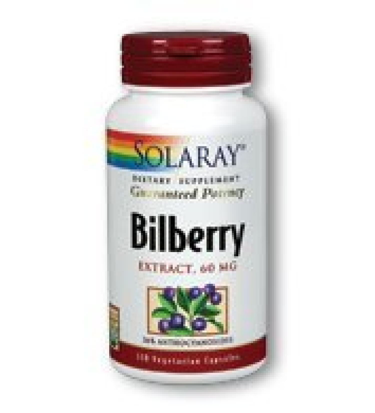 Solaray - Bilberry Extract 120 capsules