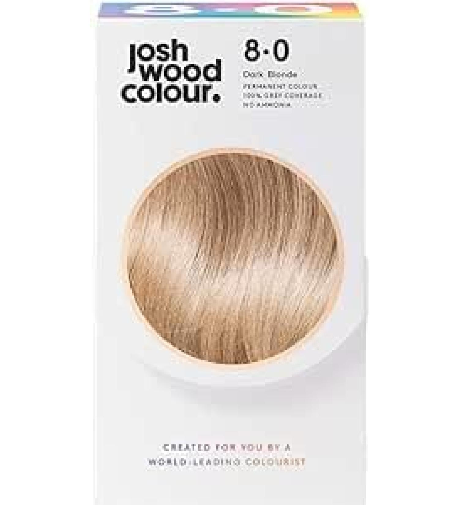 Josh Wood Permanent Colour 8.0 Dark Blonde - Ammonia-Free, Celebrity-Approved, Vegan Formula for 100% Grey Coverage - Hydrating and Natural-Looking Shine - Buy Online on GoSupps.com