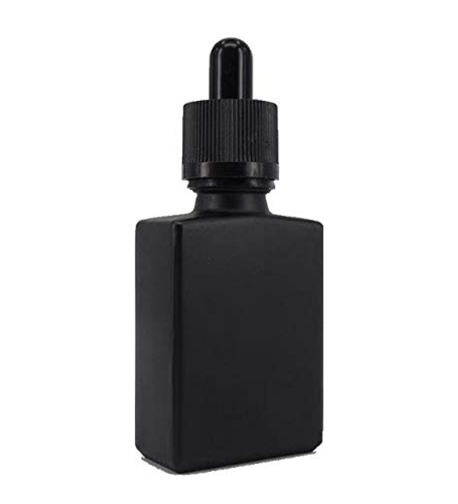 1 oz Black Square Glass Bottles - UV Resistant with Tamper Evident Eye Droppers (6 Pack) | Essential Oils & Aromatherapy Safe - Buy Online on GoSupps.com