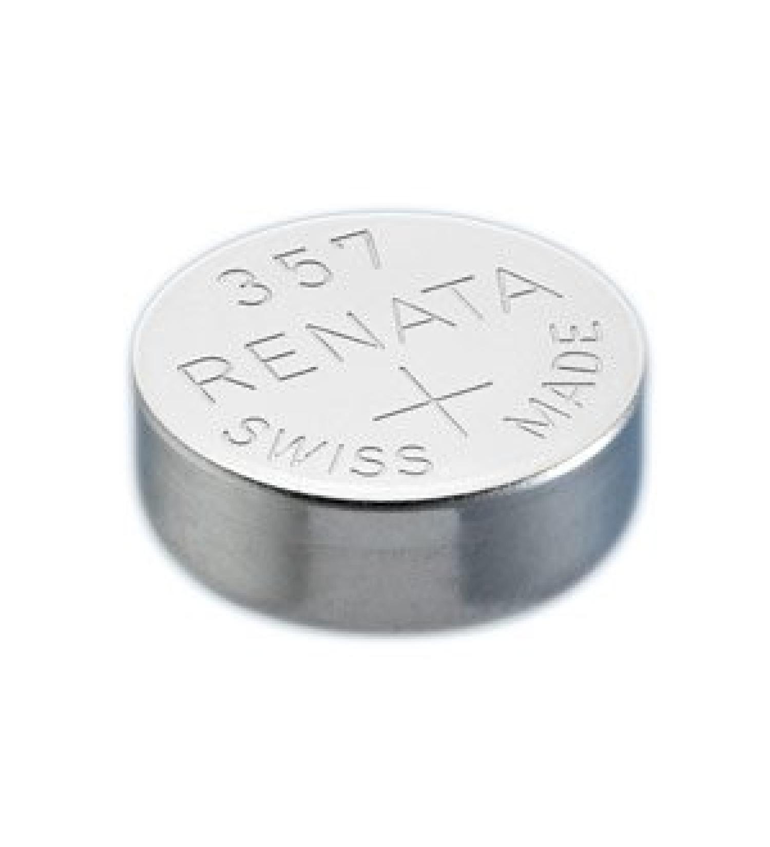 One (1) X Renata 357 Sr44W Sb-B9 Silver Oxide Watch Battery 1.55V Blister Packed