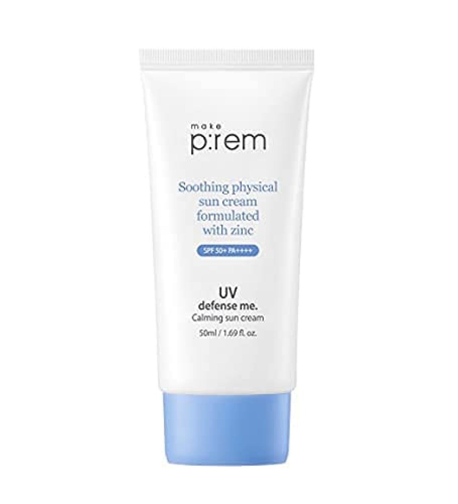  MAKE P:REM UV defense me. Calming Sun Cream 50ml SPF 50+ PA++++ (New) - Buy Online on GoSupps.com