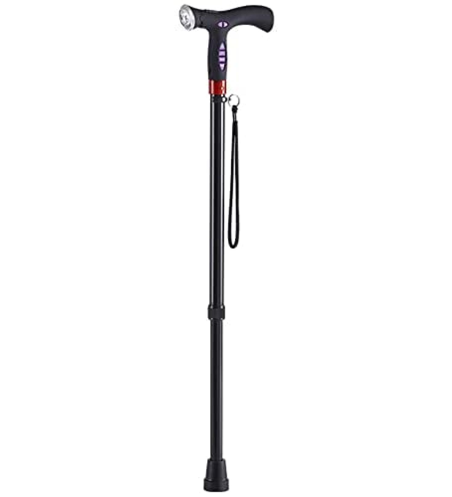 Canes Smart Walking Stick Walking Cane with Non Skid Replaceable Rubber Tips Height Adjustable Crutch Electronic with Lighting Alarm FM Radio Portable Lightweight for Elderly powerfully - Buy Online on GoSupps.com