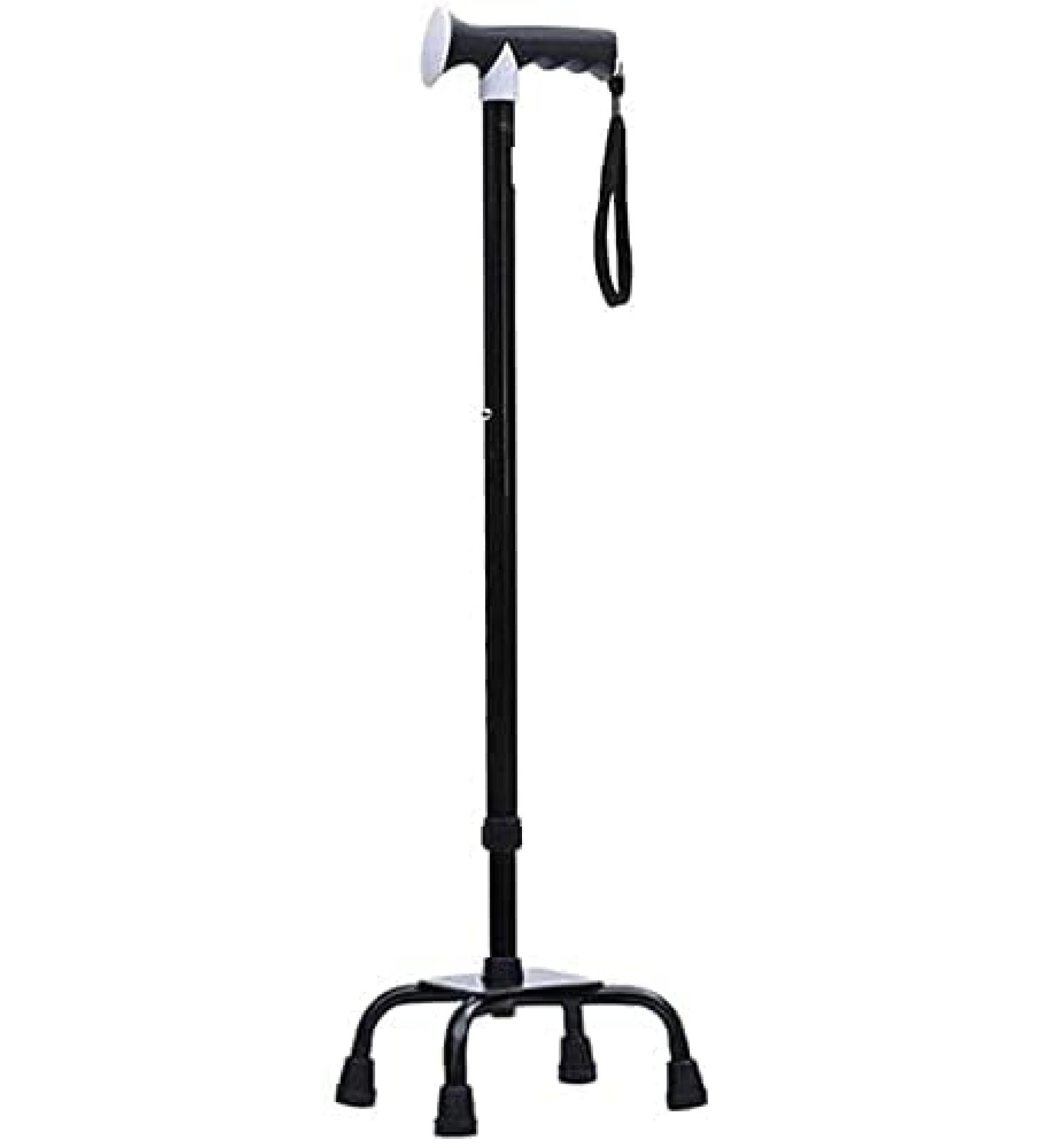 Canes Solid Wood Walking Stick Walking Stick for rollator Walking Stick Cane Big 4 Leg Base Disability Medical Aid Elderly Crutches Adjusted Height Telescopic Aluminum A Safehappy - Buy Online on GoSupps.com