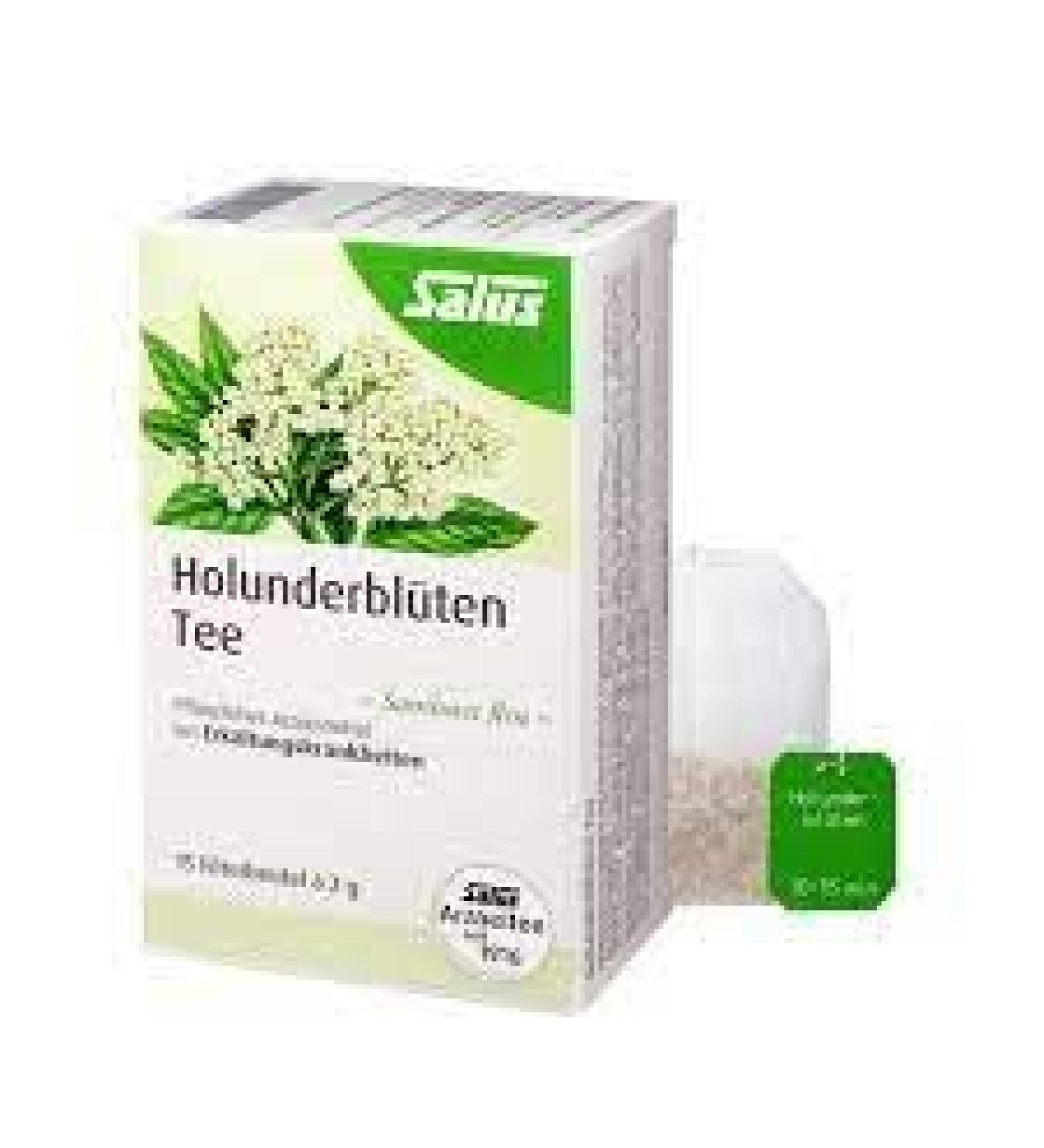 Salus Salus - Elderflower - 1 x 15 filter bags (30g) - Medicated tea - Sambuci flos - Herbal medicines - For cold diseases - Organic