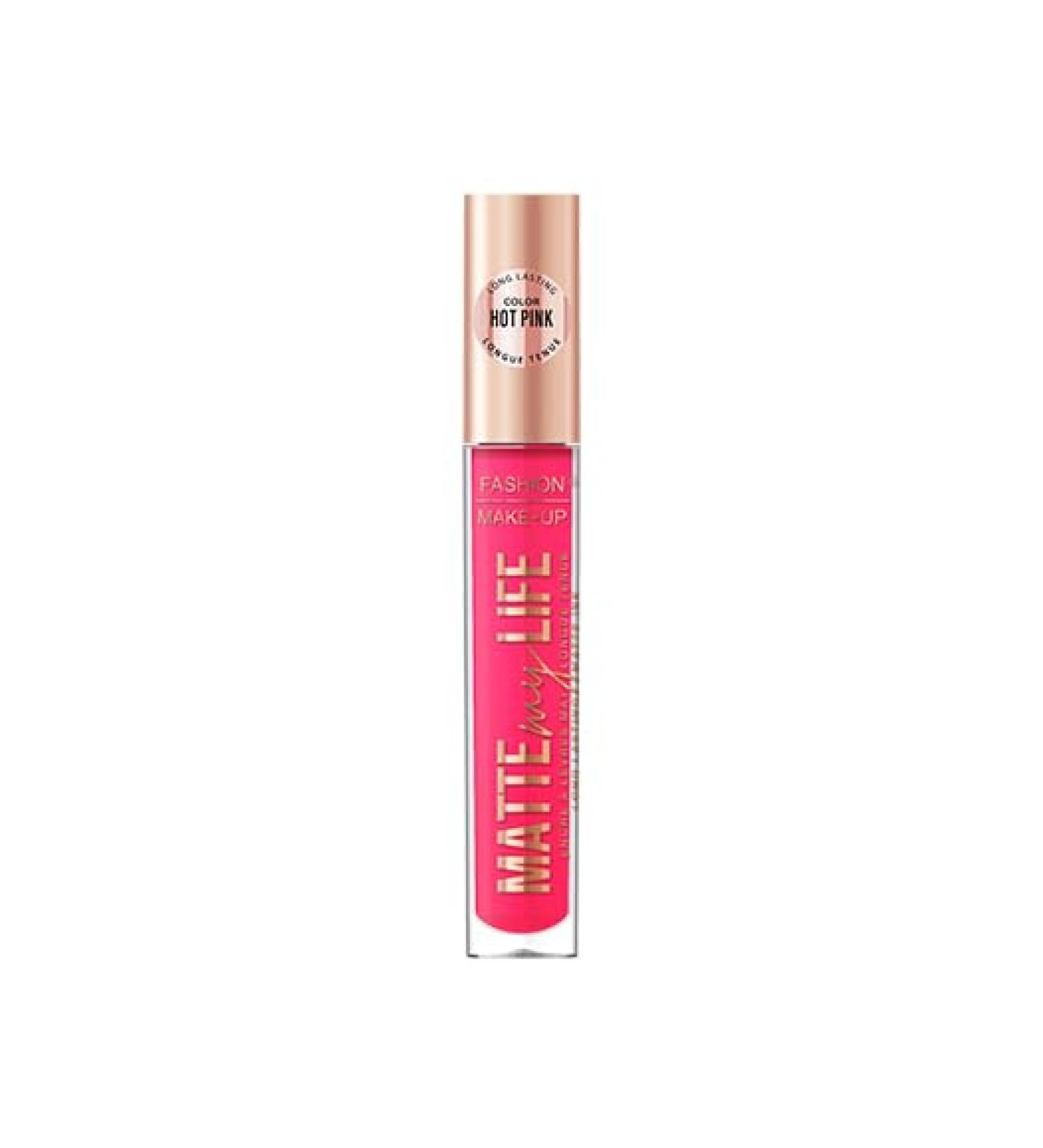 Fashion Make Up - Lipgloss "Matte My Life" - 5 ml (Hot Pink) - Buy Online on GoSupps.com